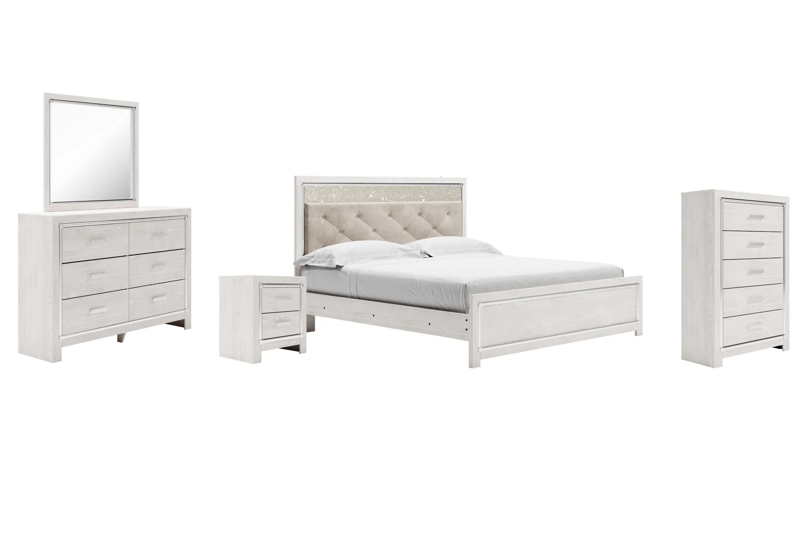 Altra White Panel Bedroom Set