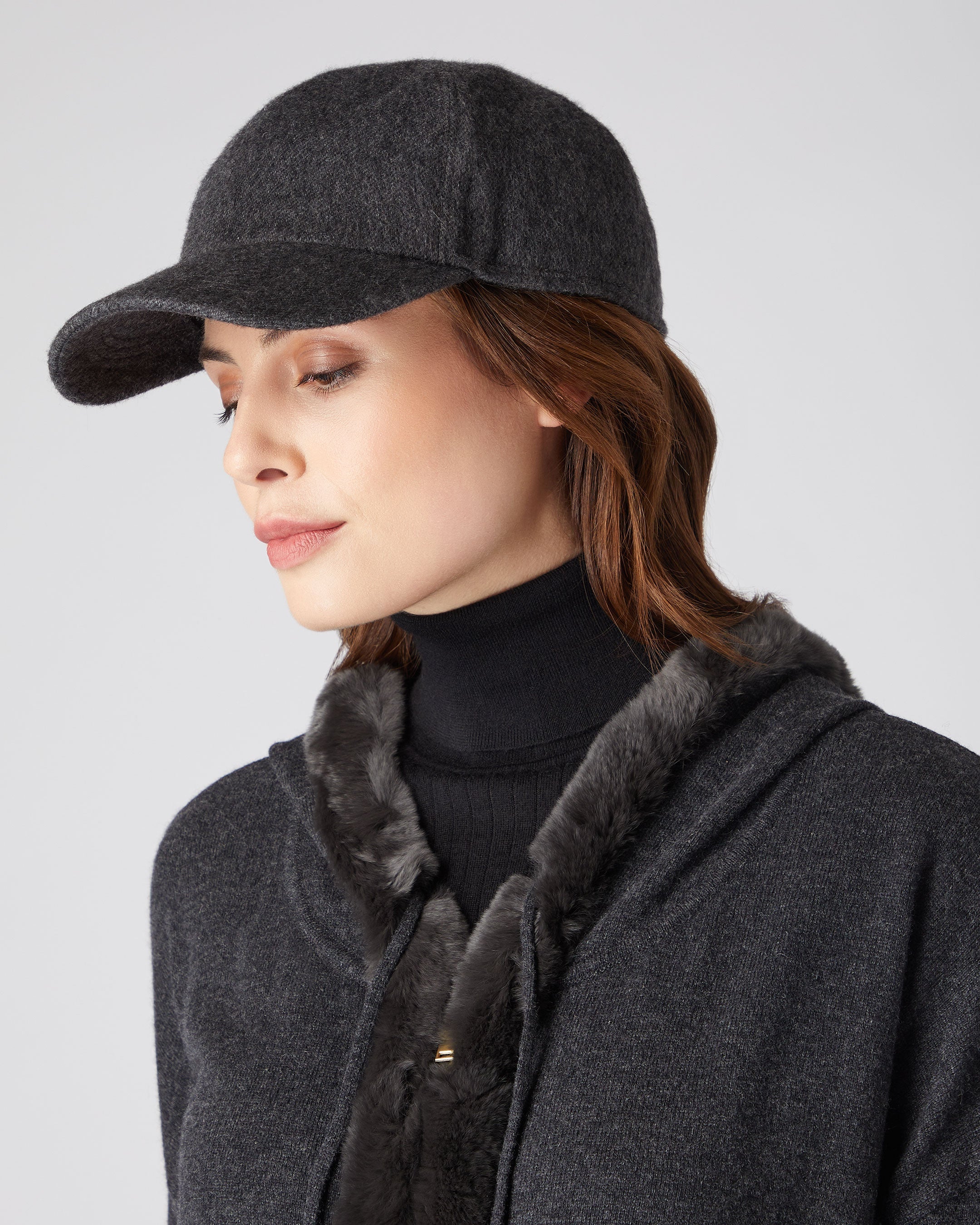 Unisex Cashmere Cap Dark Grey