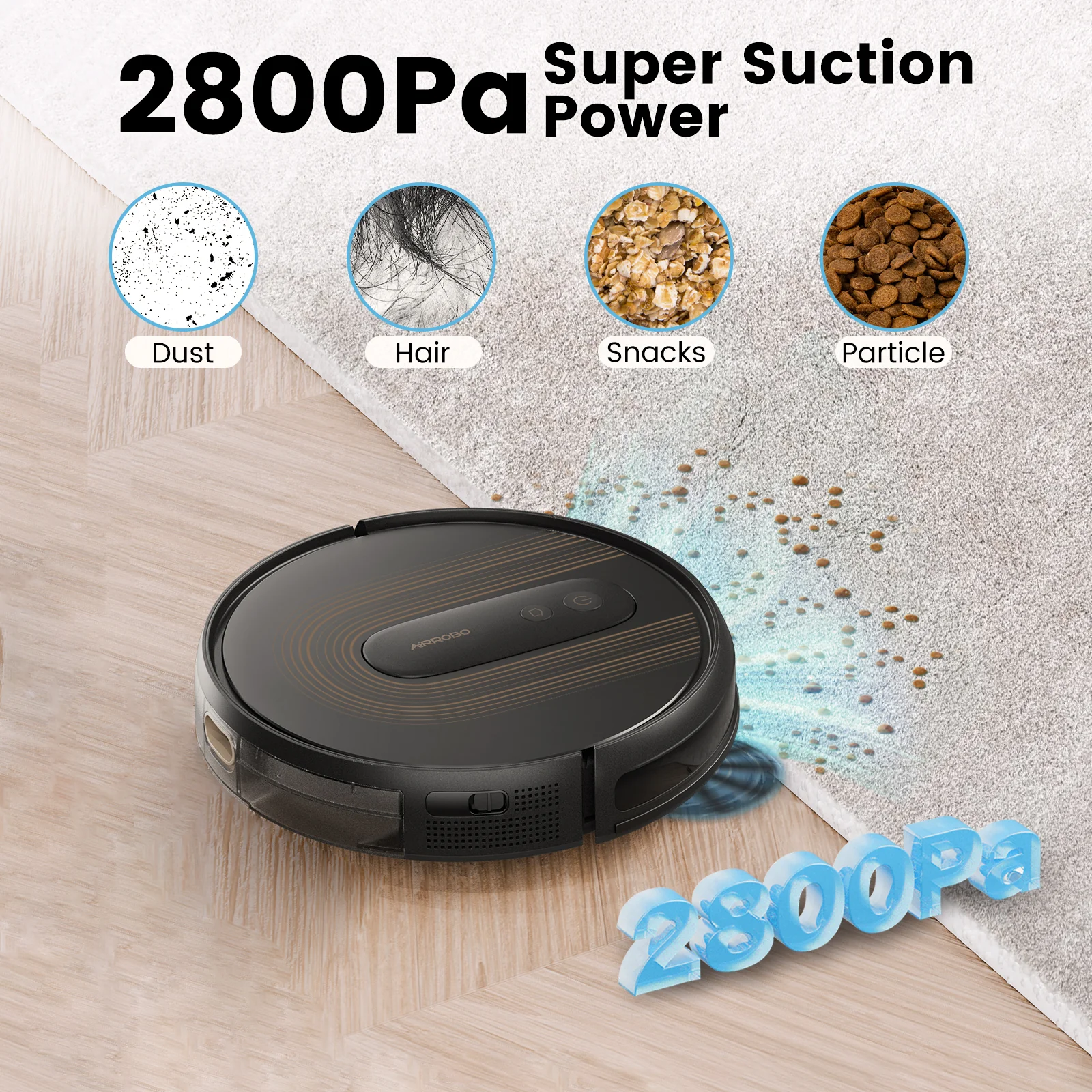 AIRROBO G50 | Carpet and Pet Hair| 2800Pa Robot Vacuum