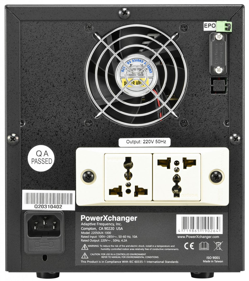 Power X-Changer 22050UX-1K Frequency & Voltage Converter - 120v /60hz Input, 220v/50hz Output