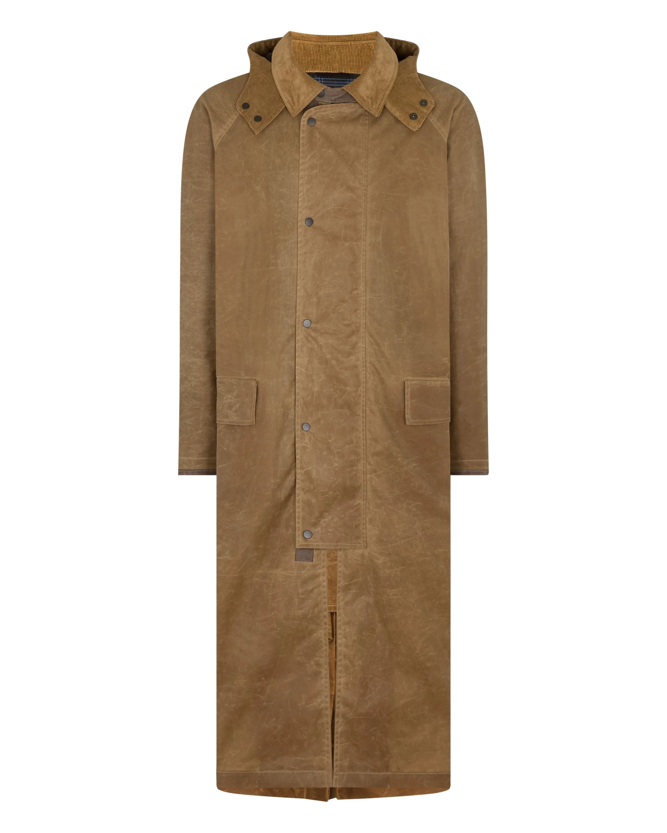 Men's Wax Riding Coat Taupe Brown