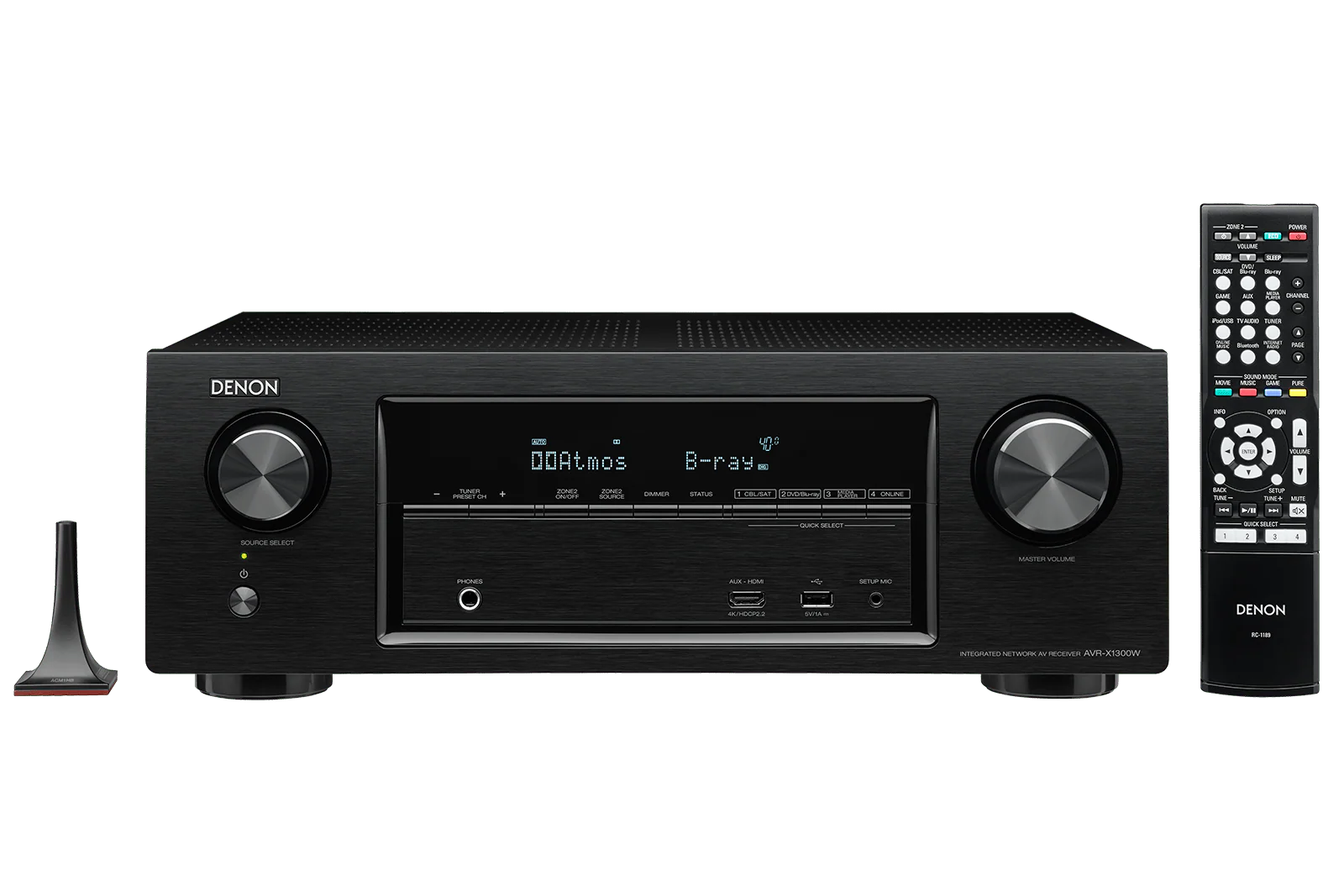 Denon AVR-X1300W 7.2 Channel 220 Volt Audio/Video Receiver with Wi-Fi