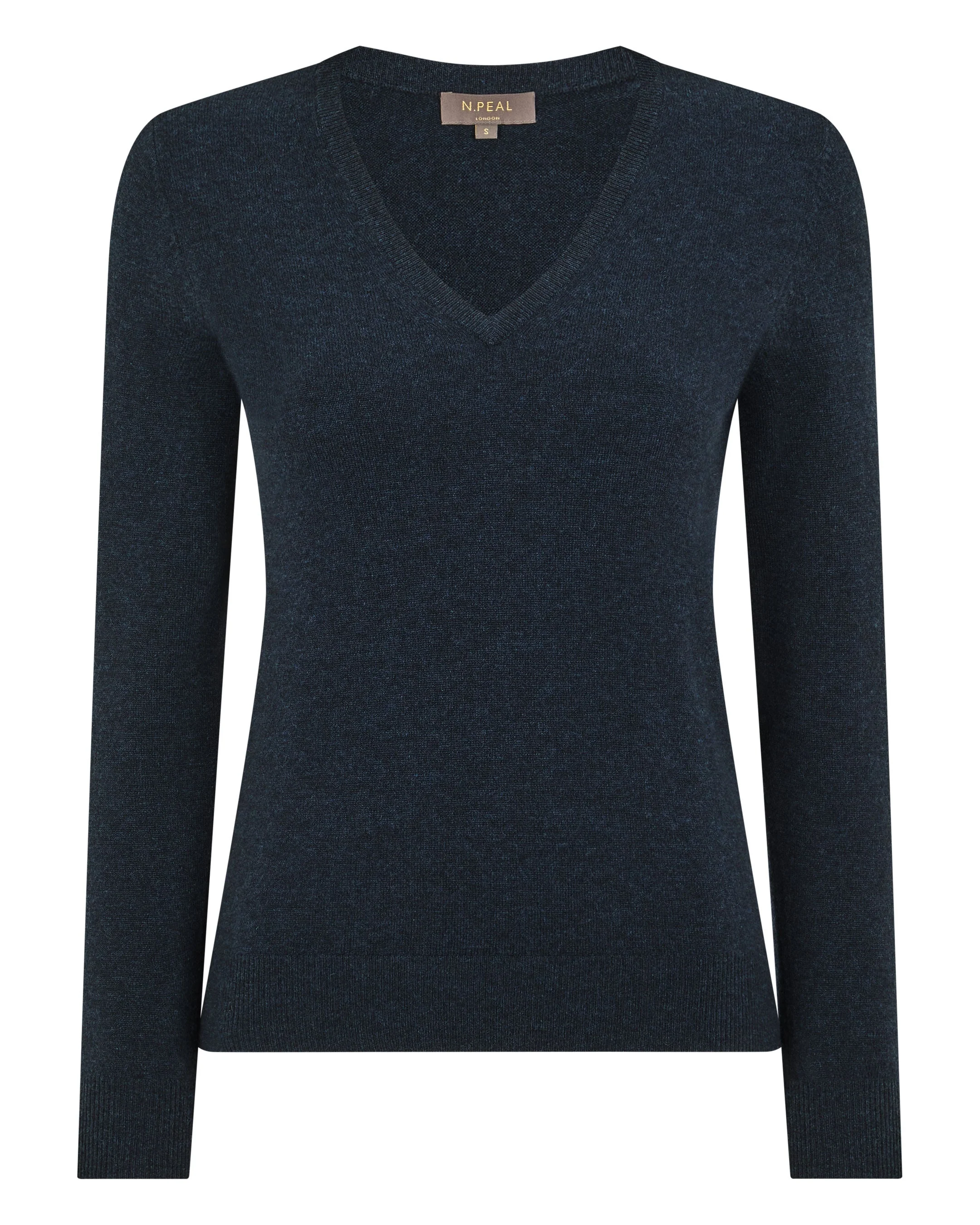 Women's Phoebe V Neck Cashmere Sweater Indigo Blue
