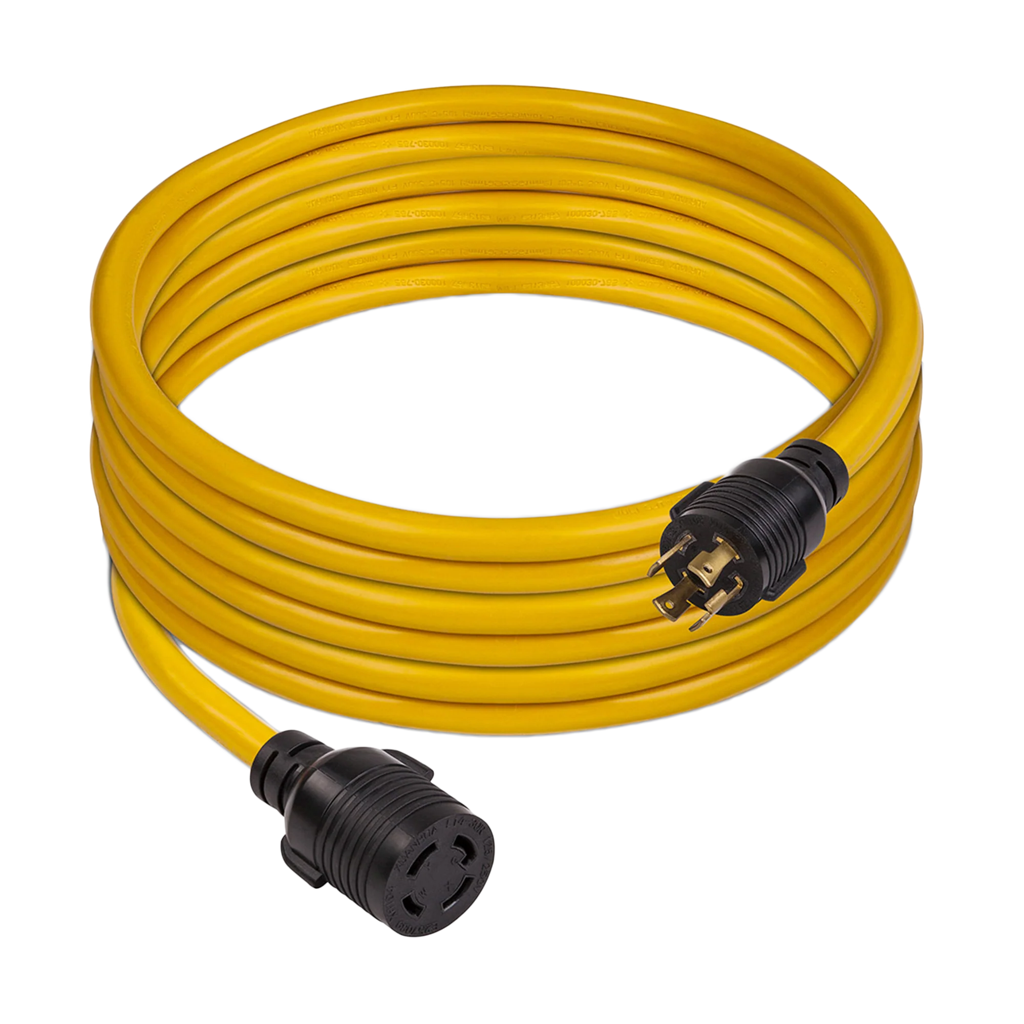 25ft Heavy Duty L14-30P to L14-30R Power Cord Extension With Storage Strap