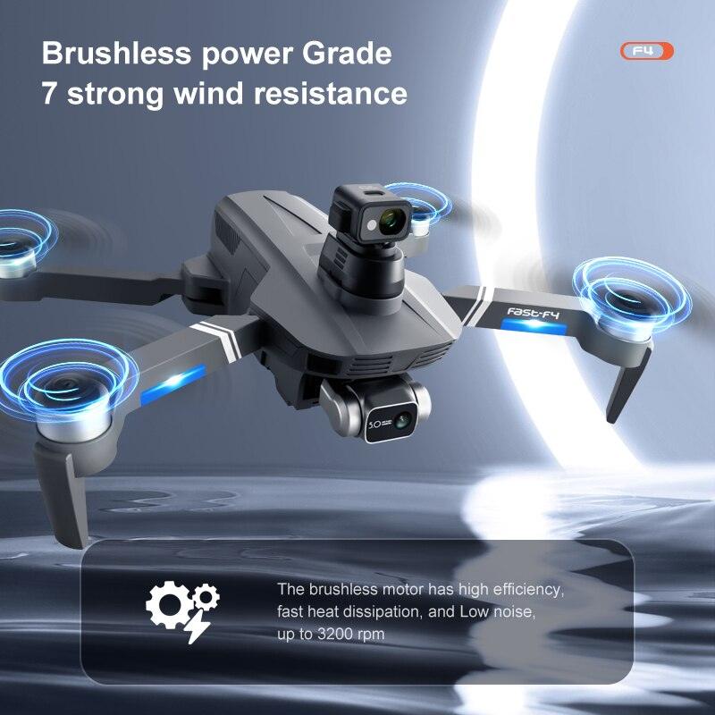 F4S Drone -  6K HD ESC Camera GPS WIFI FPV Brushless  Obstacle Avoidance Four Axis Foldable Remote Control Helicopter Toy Boy Professional Camera Drone