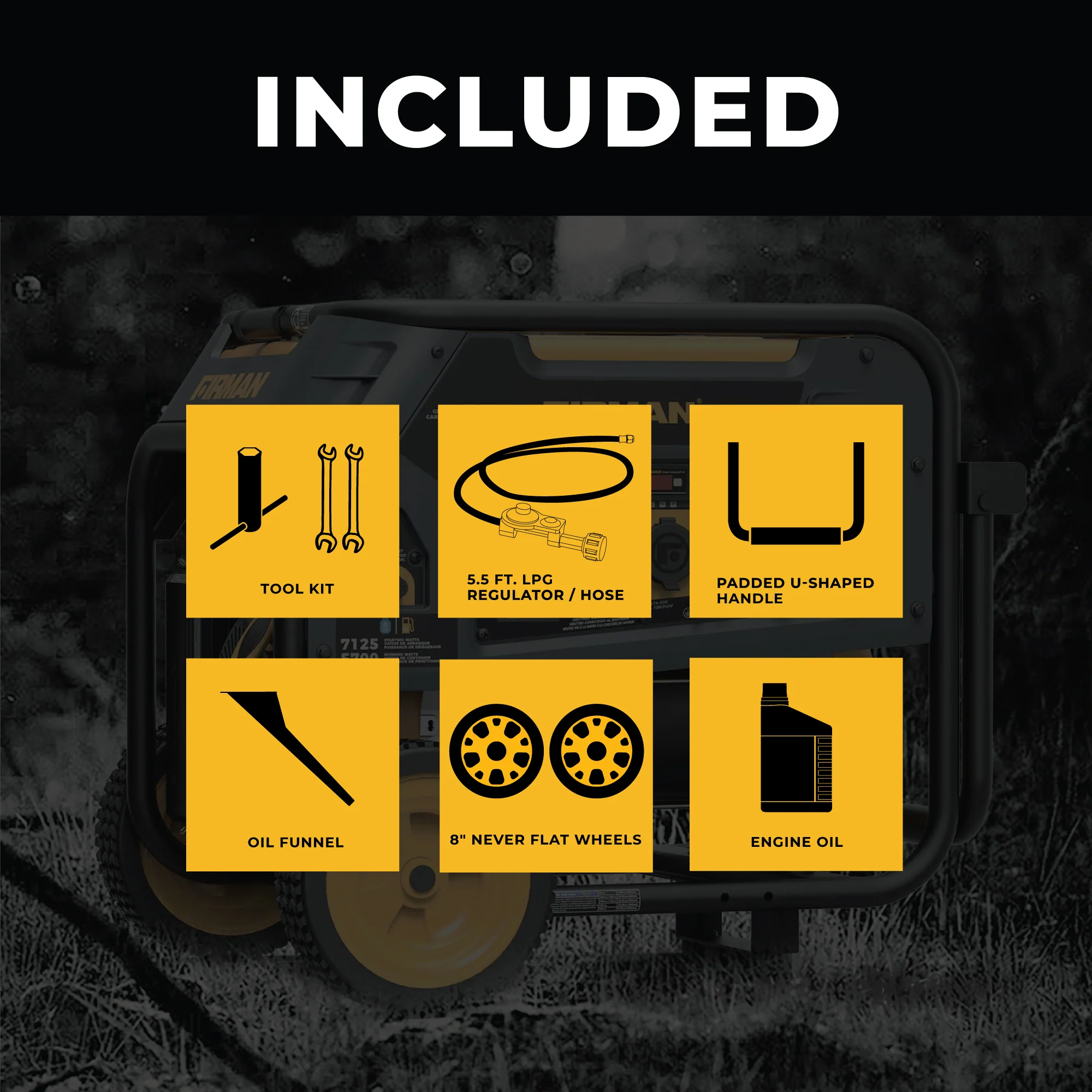 Dual Fuel 5700W Portable Generator Recoil Start 120/240V