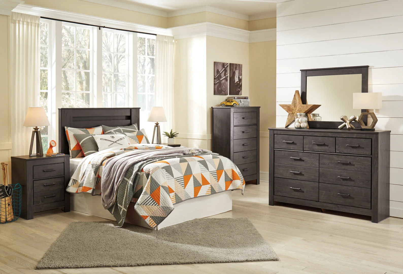 Brinxton Grey Panel Bedroom Set