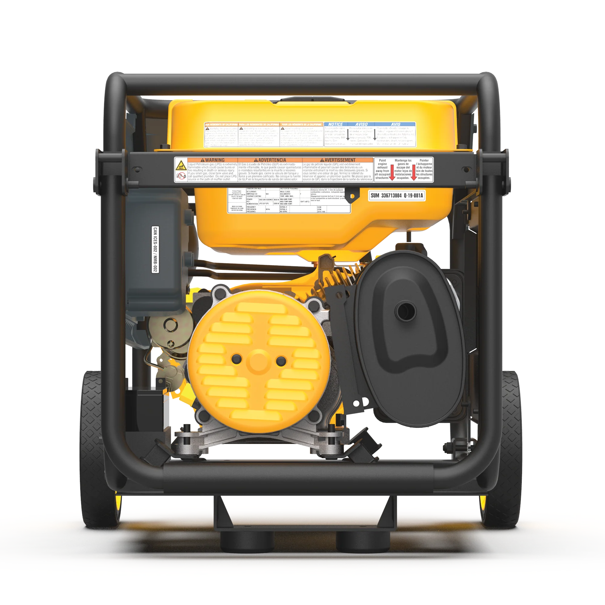 Dual Fuel 4550W Portable Generator Electric Start with CO Alert