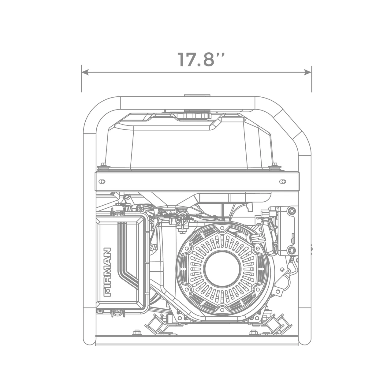 Gas Portable Generator 4550W Recoil Start 120/240V