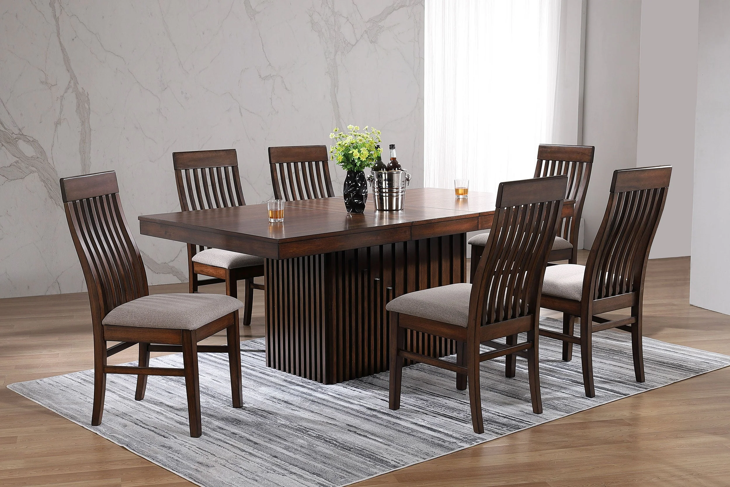 Briarwood  Extension Leaf Dining Table Set Mango Oak