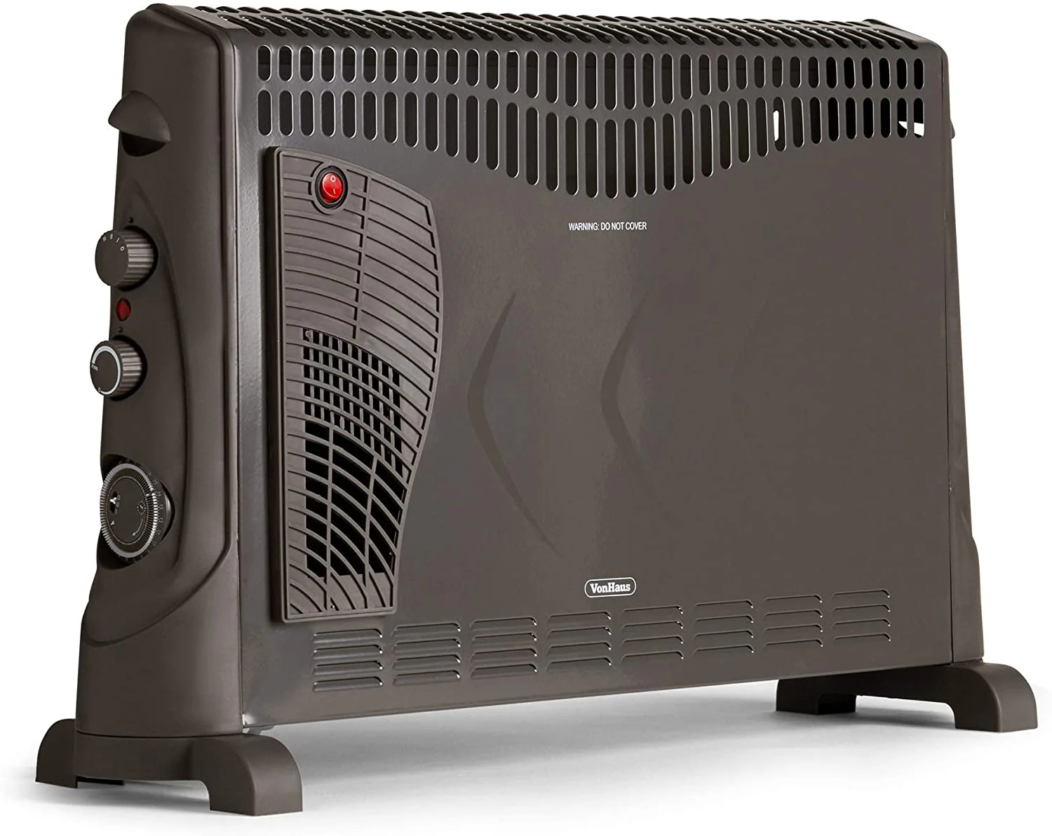 Vonhaus 220 Volt Convector Heater with timer - Black 220v 240 Volts 2500293