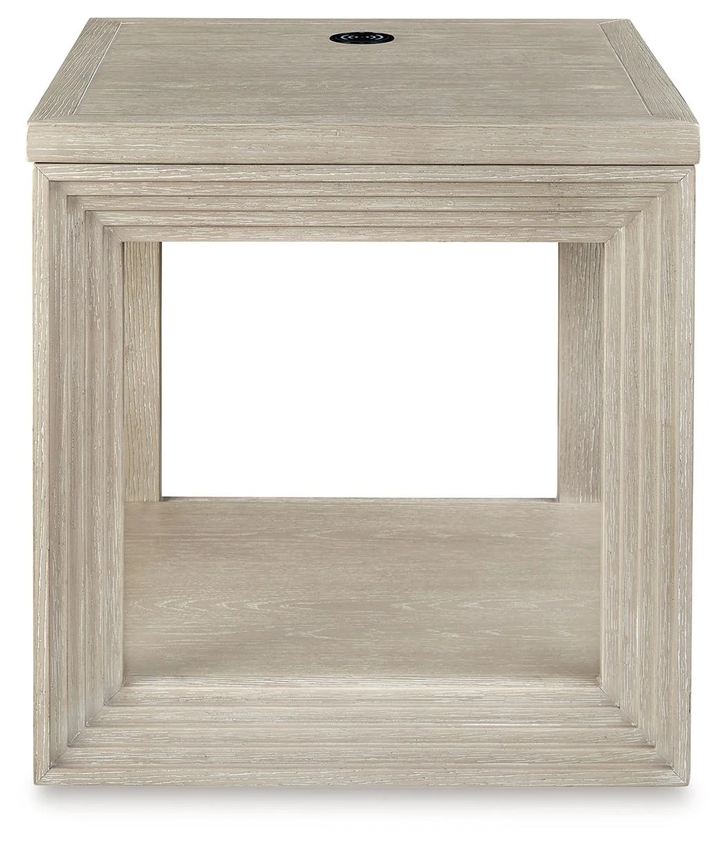 Marxhart - Square End Table - Bisque