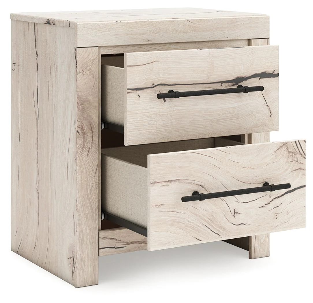Lawroy - Two Drawer Night Stand - Light Natural