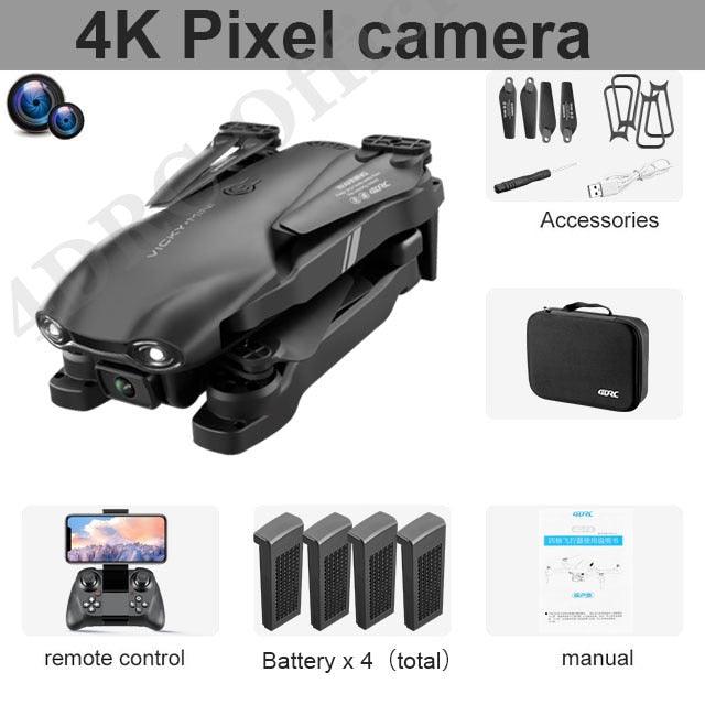 4DRC V13 Mini Drone - Wide Angle HD 4K 1080P Dual Camera WiFi Fpv RC Foldable Quadcopter Dron Gift Toys