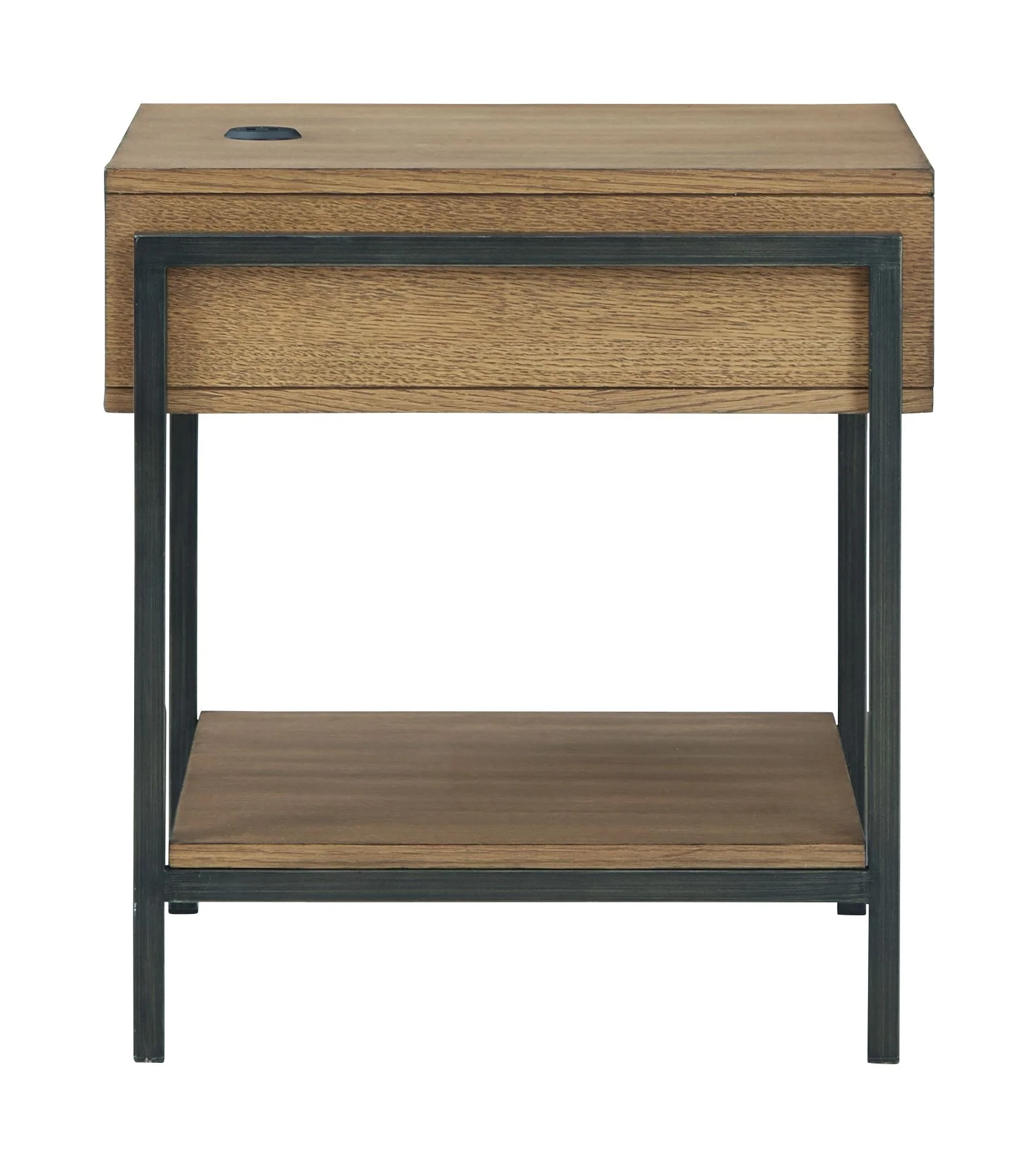 Fridley - Rectangular End Table - Brown / Black