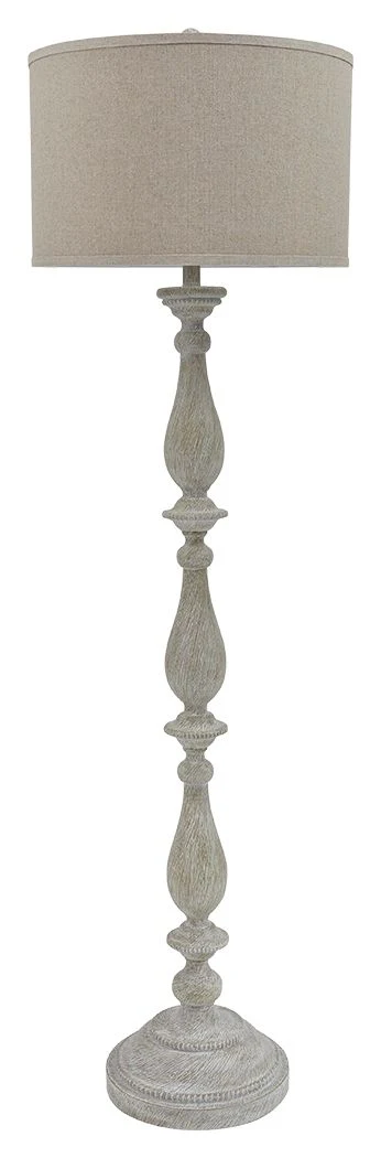 Bernadate - Poly Floor Lamp - Whitewash