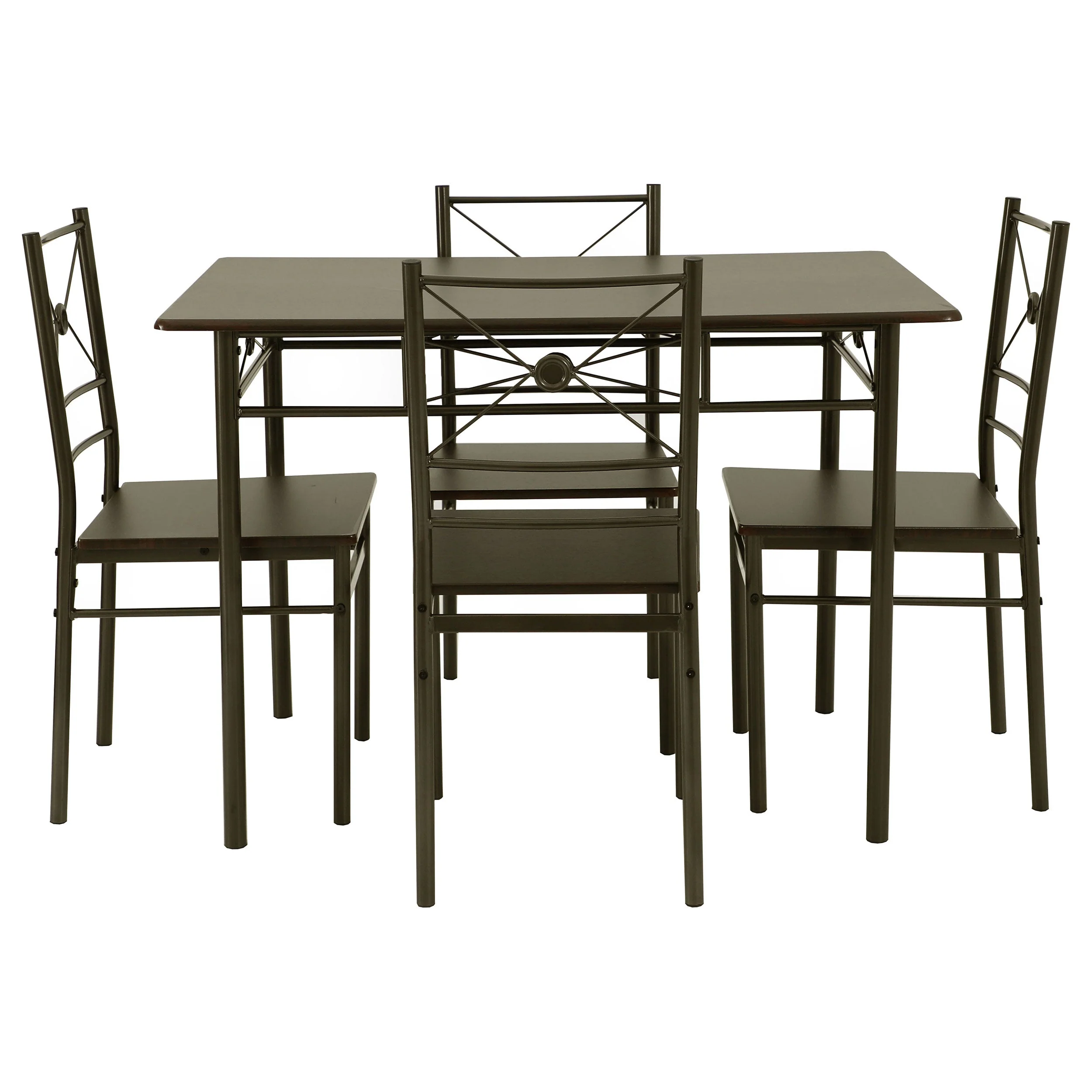 Anna  Rectangular Dining Table Set Dark