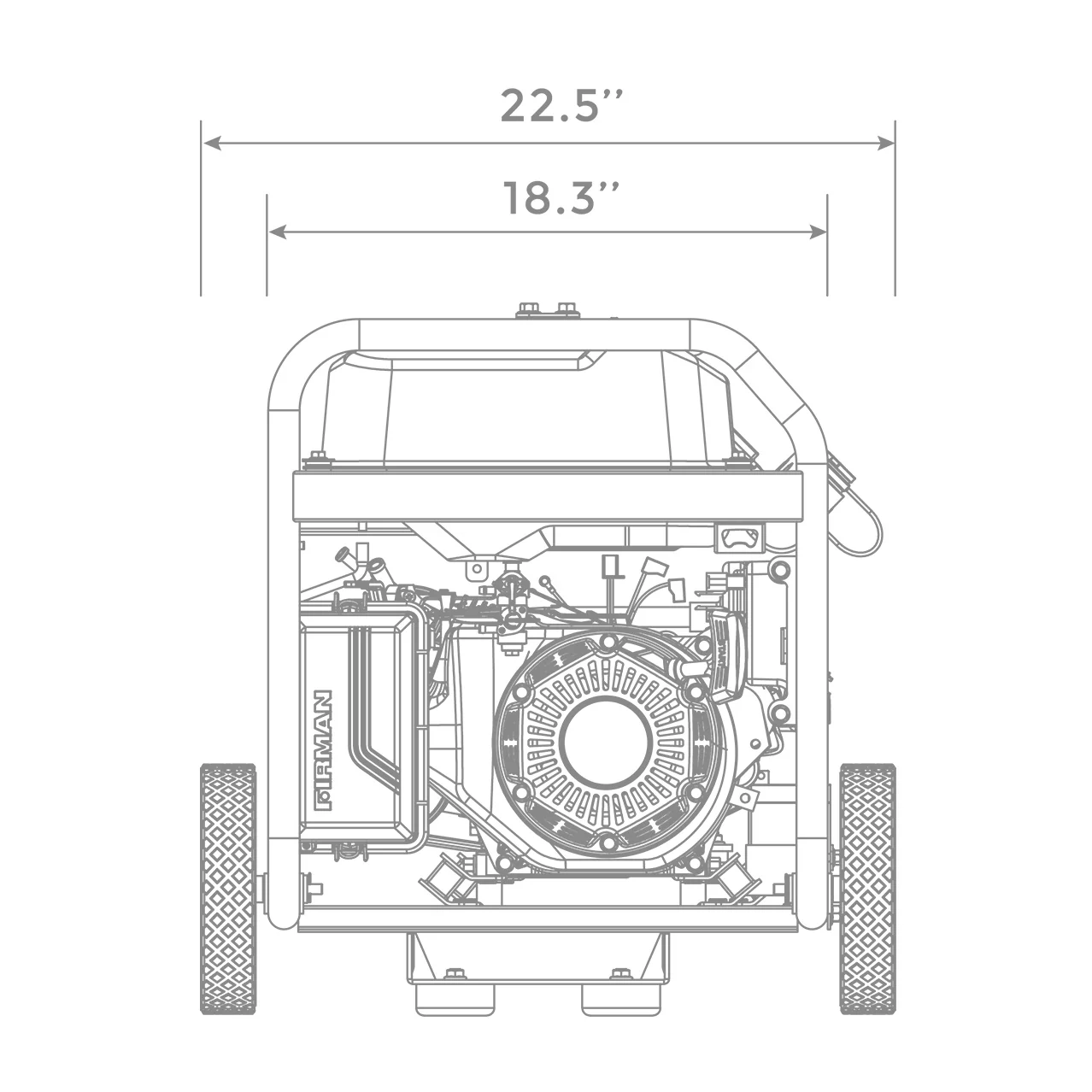 Gas Portable Generator 4550W Remote Start 120/240V