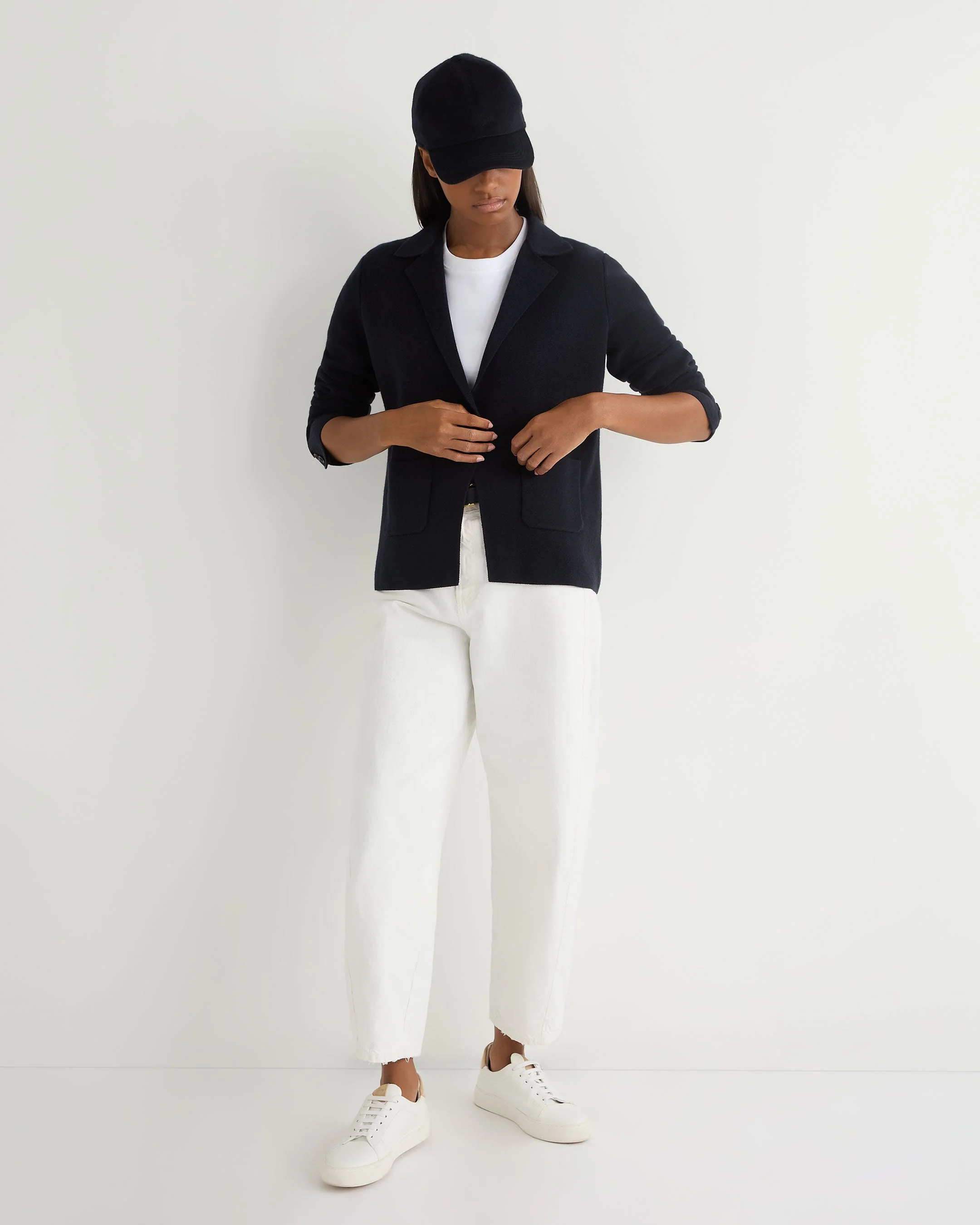 Unisex Cashmere Cap Navy Blue