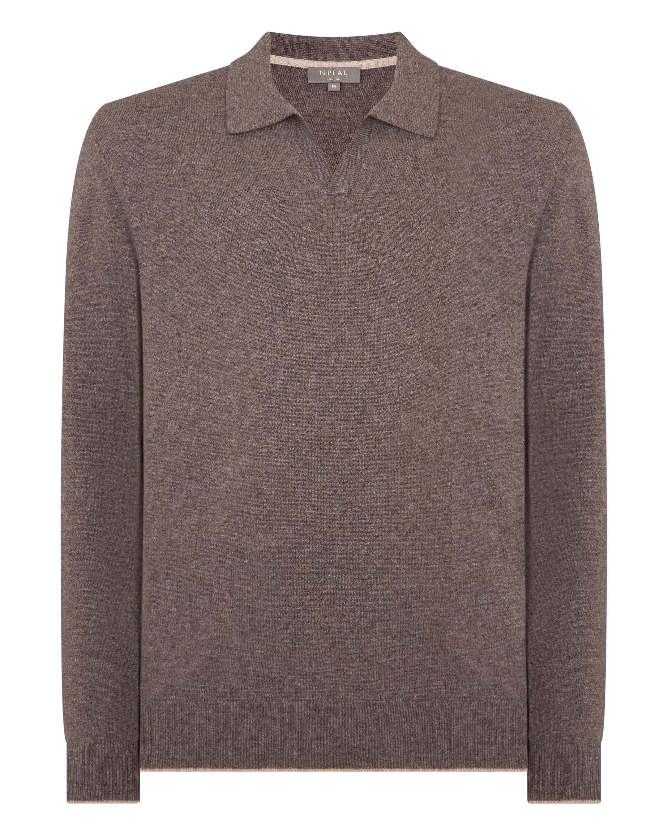 Men's Sloane Cashmere Polo Otter Brown