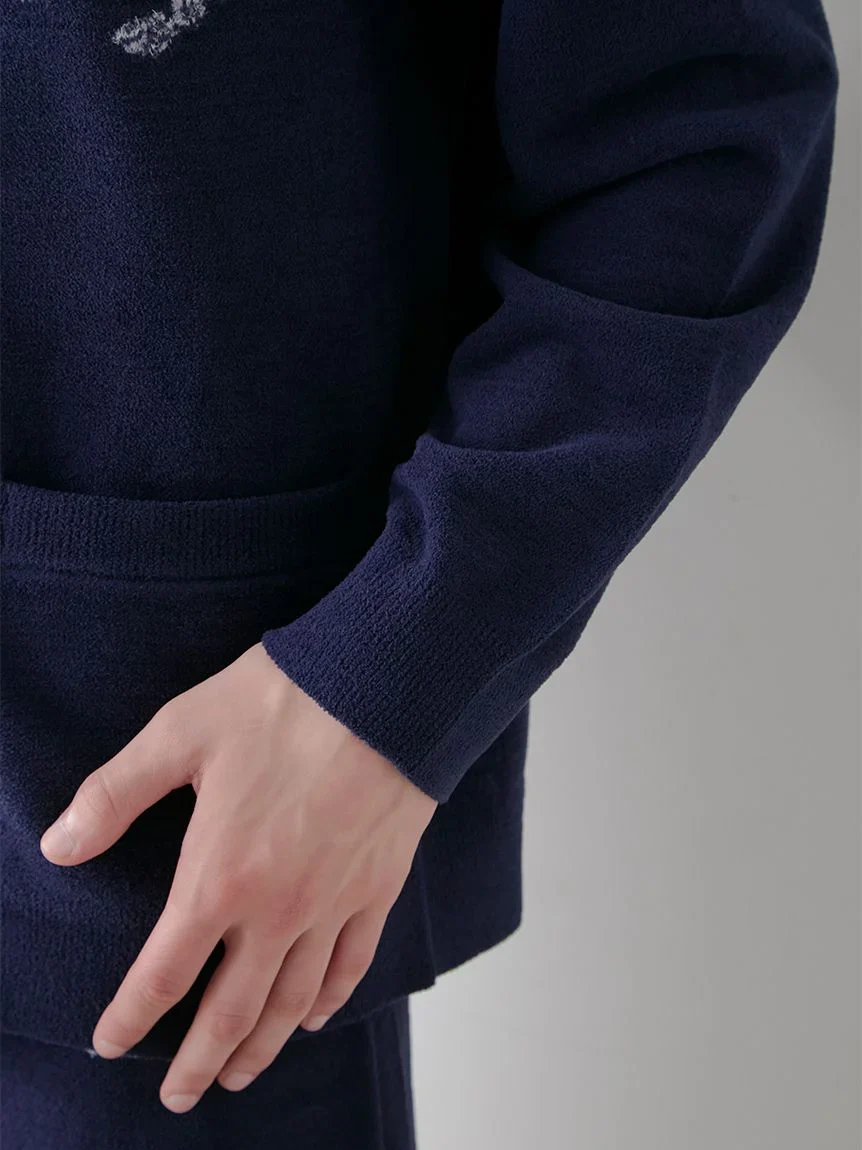 Mens Sleeping Cat Jacquard Cardigan