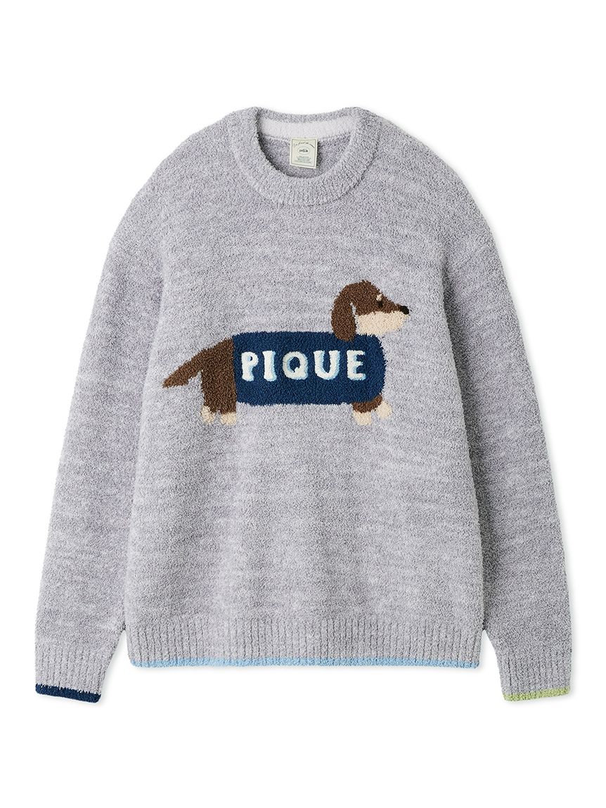 Baby Moco Dachshund Jacquard Pullover