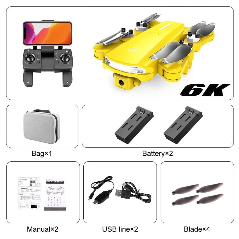 2024 New GPS Drone - 6K HD Camera Professional Aerial Photography Brushless Foldable Quadcopter FPV WIFI RC Distance 2000M Gifts Professional Camera Drone