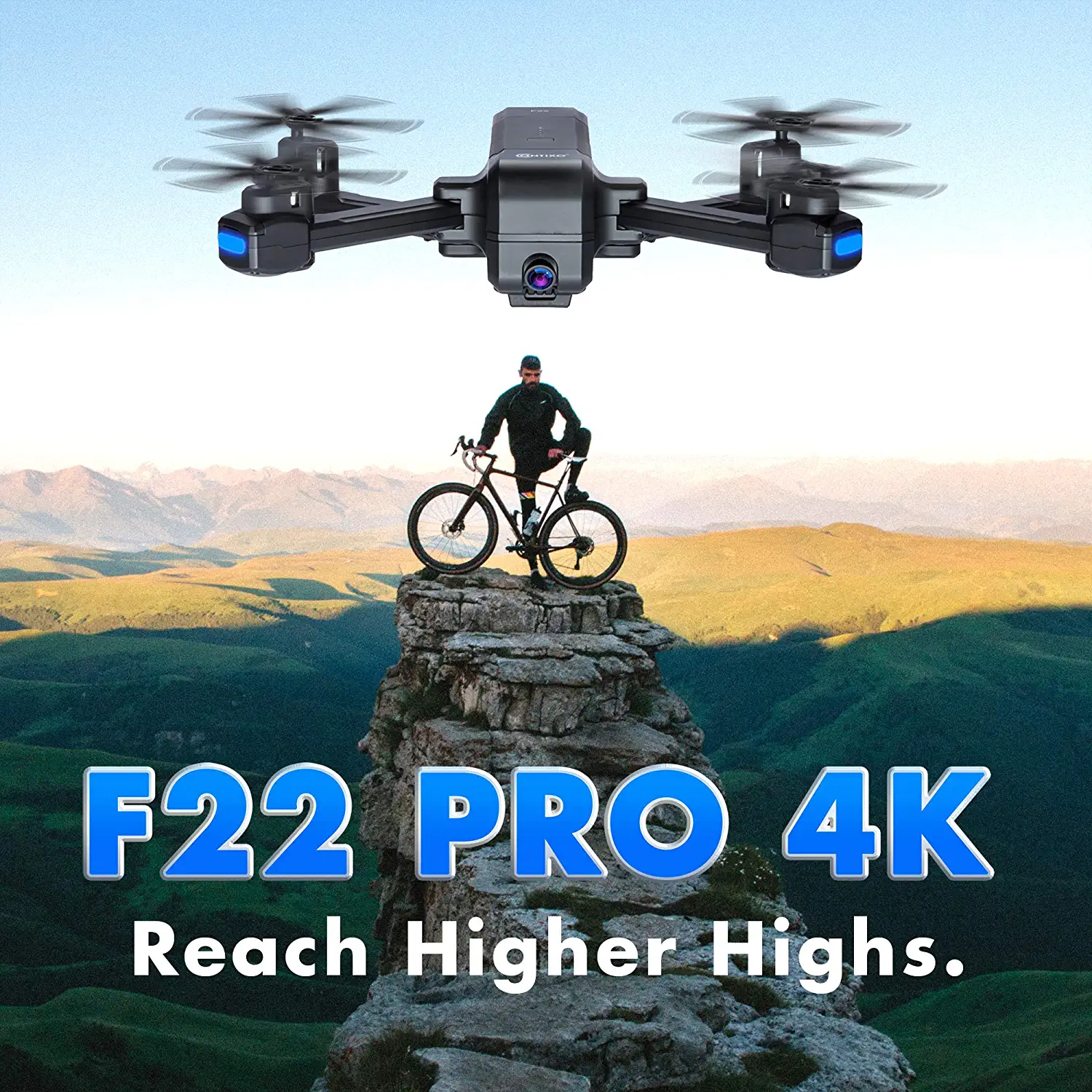 Contixo F22 FPV Drone - with Camera for Adults, Kids, Beginners - 2.4G RC Quadcopter with 4K HD FHD Camera - Gesture Control, Custom Flight Path, WiFi, GPS Auto Hover Return Home, Follow Me, Carrying Case Professional Camera Drone