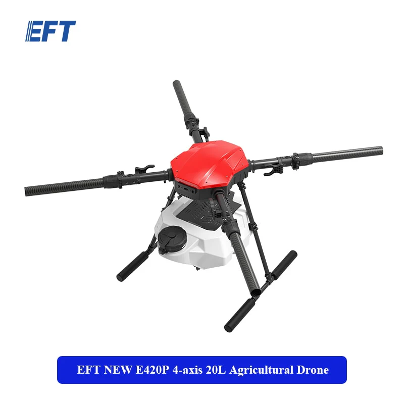 EFT E420P 20L Agriculture Drone - 4 Axis 20KG 20L 22L Tank Capacity Foldable Propeller Hobbywing Motor X9 plus JIYI K++ V2 H12 Remote Controller