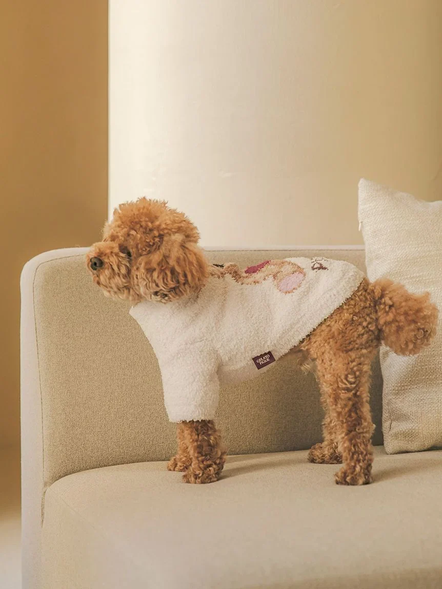 CAT&DOG Heart Bear Jacquard Pet Clothes