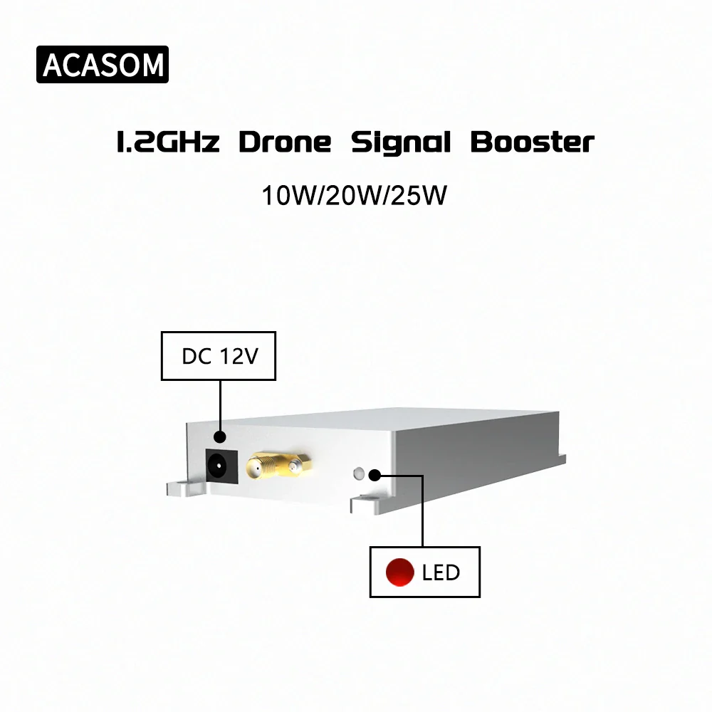 1.2GHz 10W 20W 25W / 1.4G 10W / 2.4G 10W Drone FPV Signal Amplifier Extender Signal Booster Drone Range Extender Tarot 1.2G FPV Image Transmissi