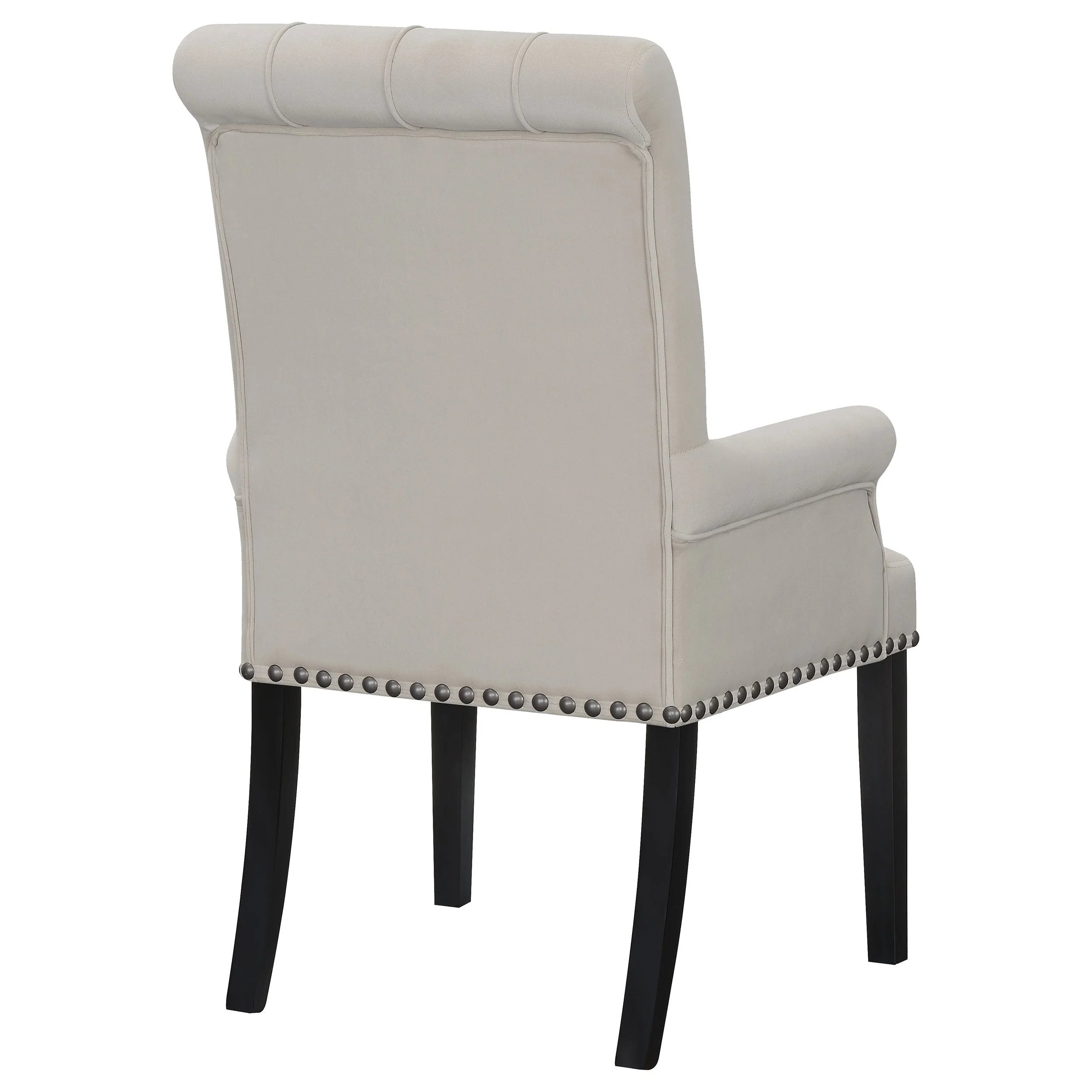 Alana Velvet Upholstered Dining Arm Chair Brown