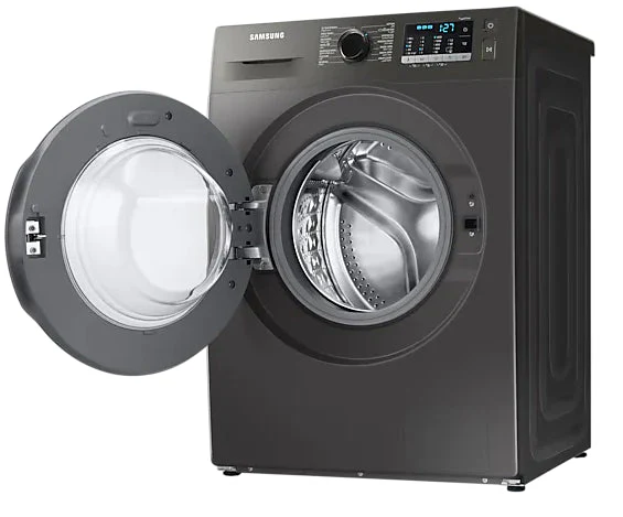 Samsung 220 volt washer front load silver 8 KG WW80TA046 and Samsung 220 volt 8KG Dryer Silver Graphite Heat Pump Ventless Self Condensing DV80T5220A-220v-SGR