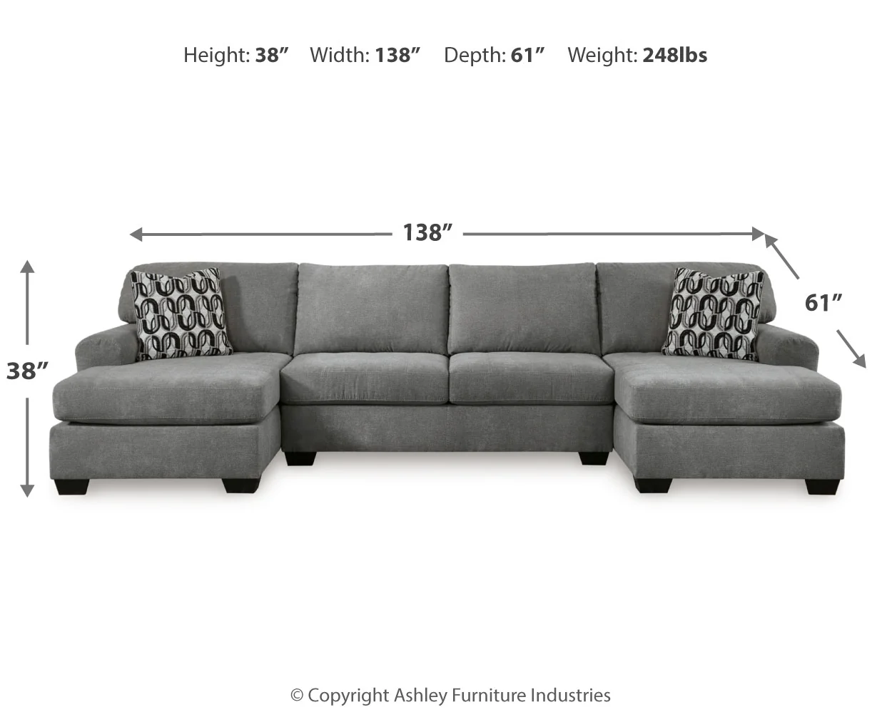Birkdale Court 3-Piece Sectional Set