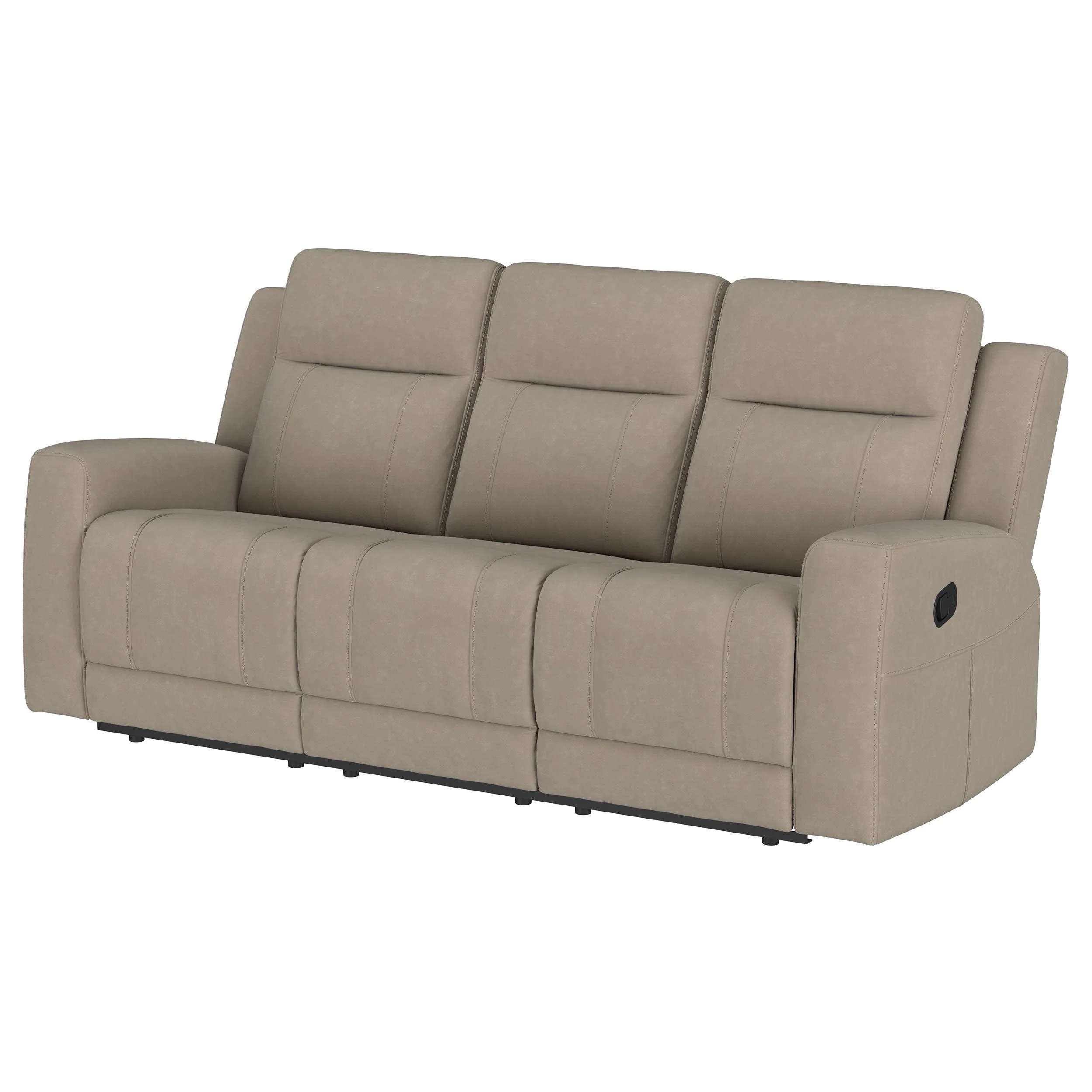 Brentwood Upholstered Motion Reclining Sofa Dark Charcoal