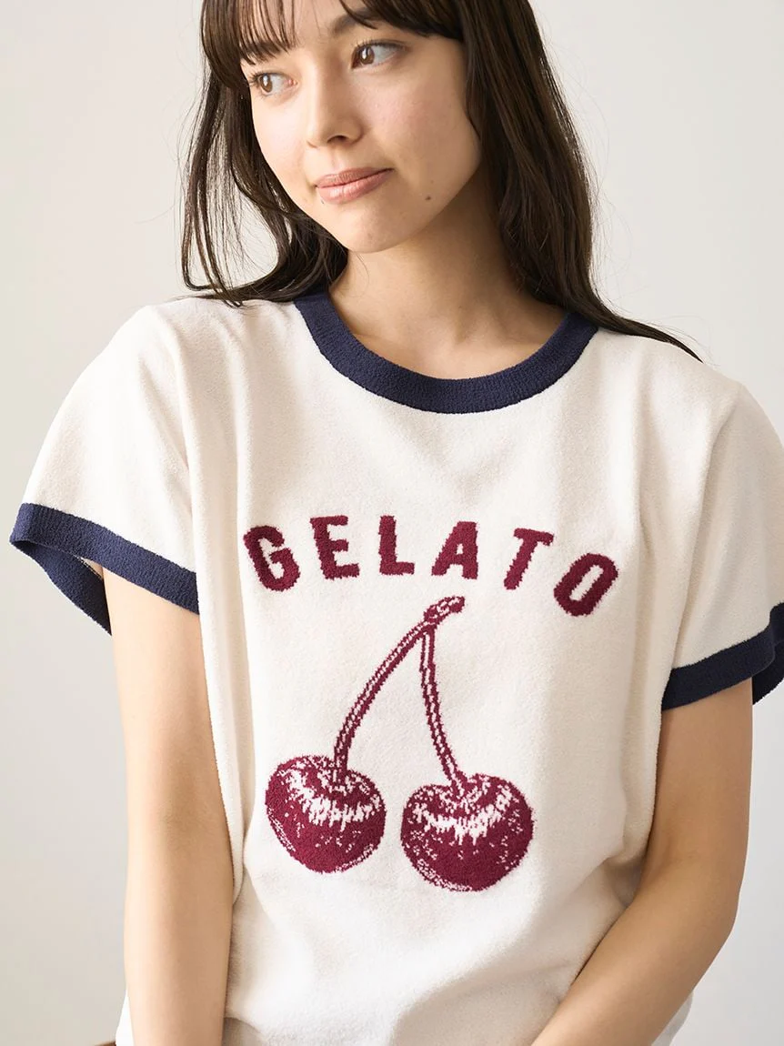 Airy Moco Variety Motif Jacquard Pullover