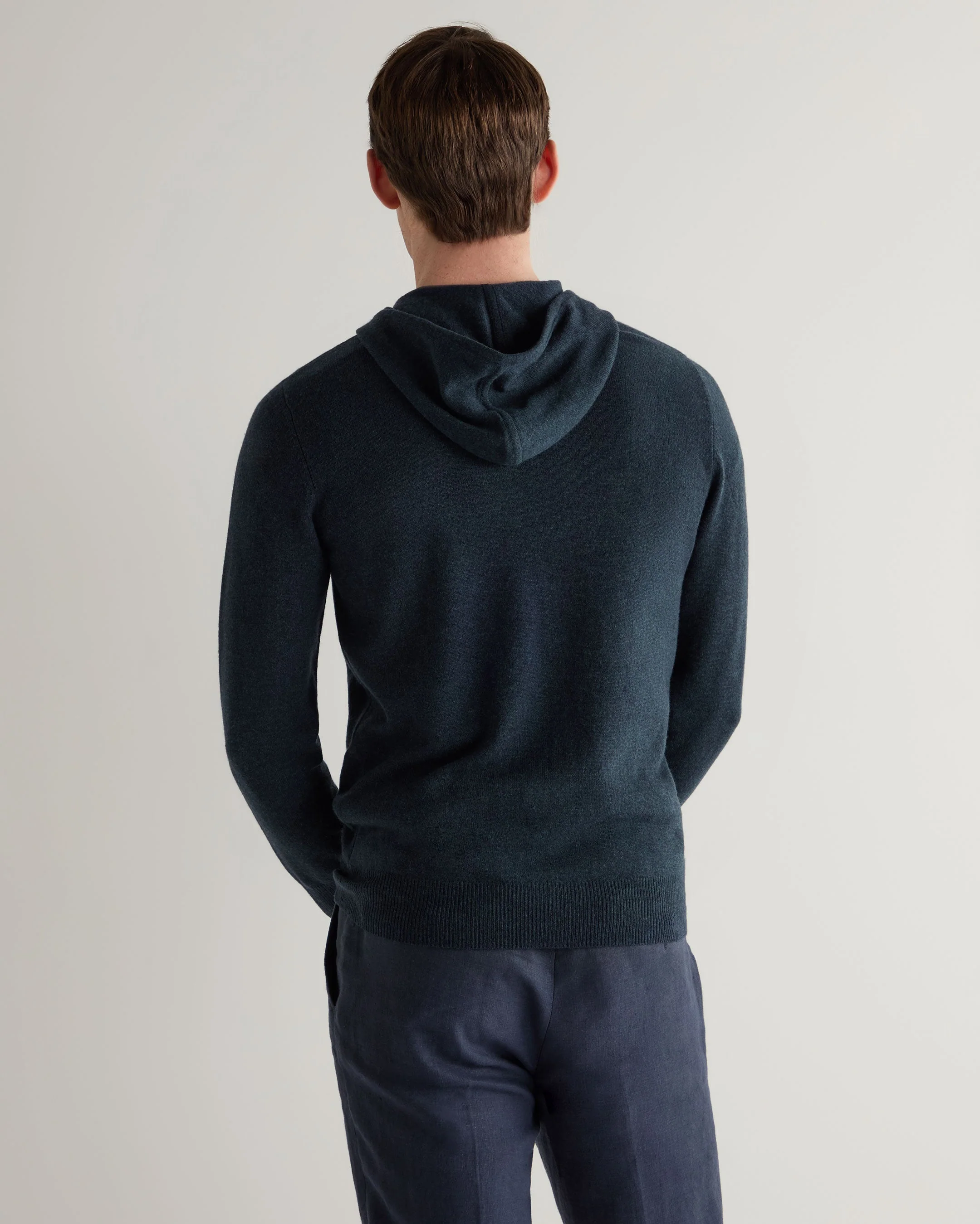 Men's Ladbroke Cashmere Hoodie Indigo Blue