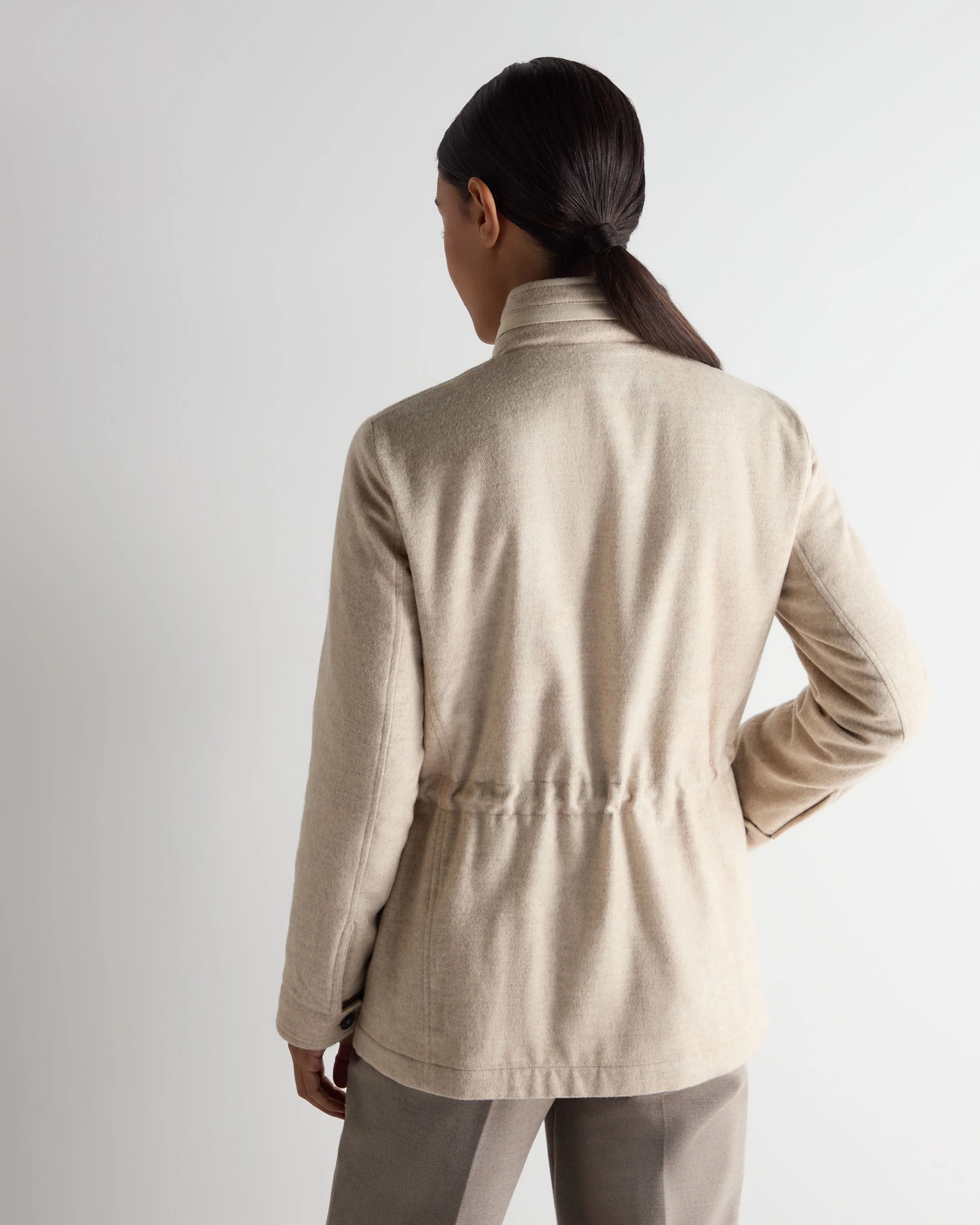 Women's Avola Herringbone Jacket Beige Brown