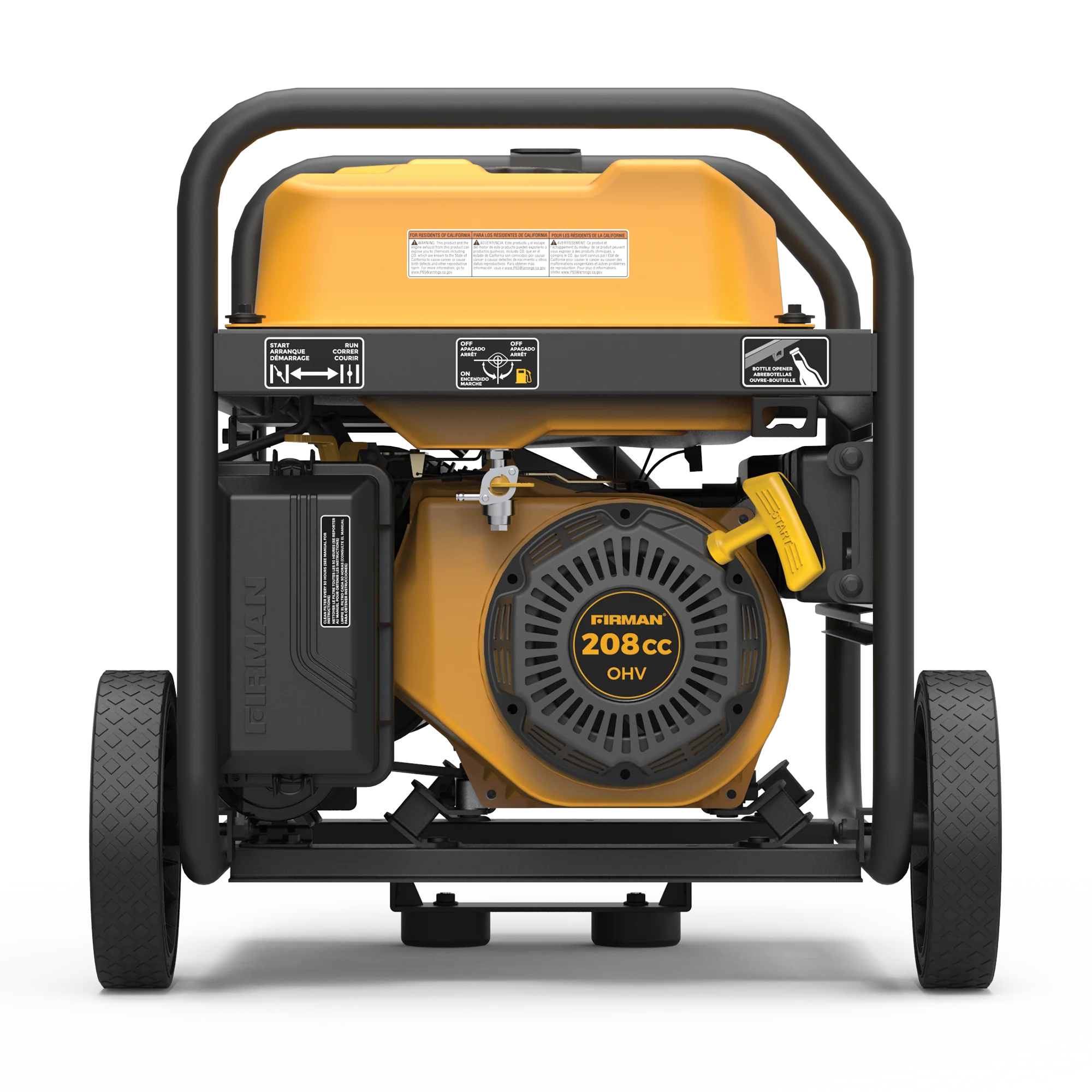 Gas Portable Generator 4550W Recoil Start 120/240V with CO ALERT