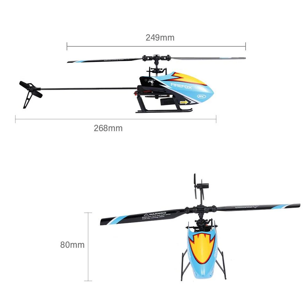 FIREFOX C129 Rc Helicopter - 4CH 6-axis Gyro Mini RC Helicopter Toys Gift for Adult Kids VS C119 / V911S Upgrade Version