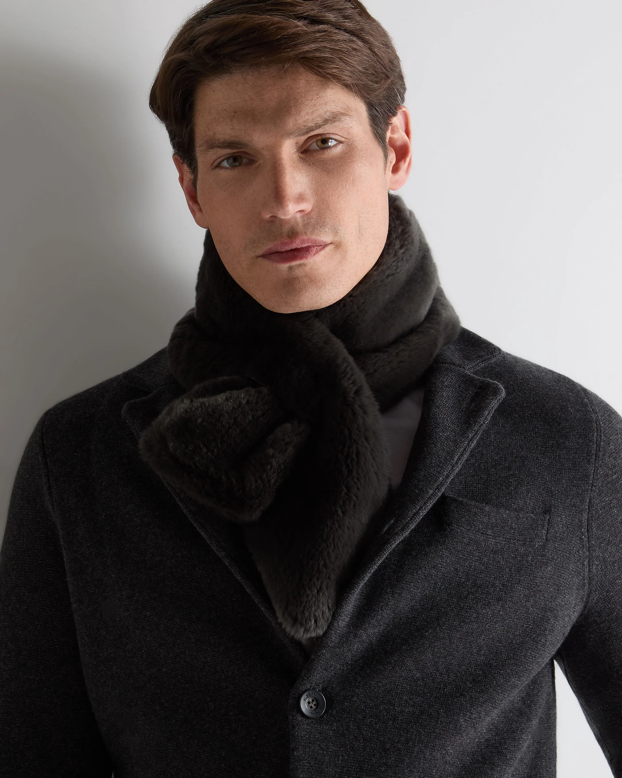 Unisex Fur Neckwarmer Arabica Khaki Green