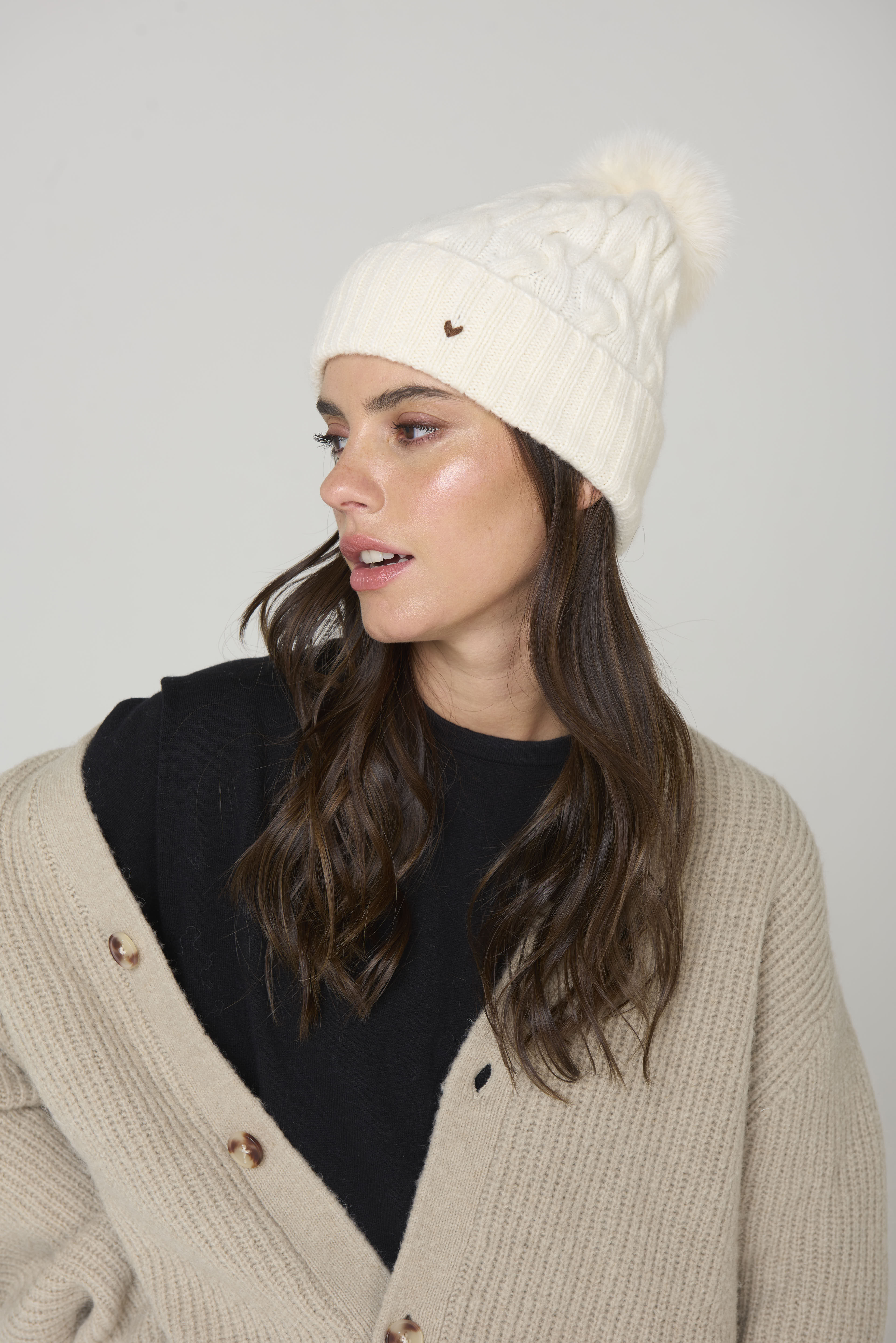 The Braid Beanie -  Milk