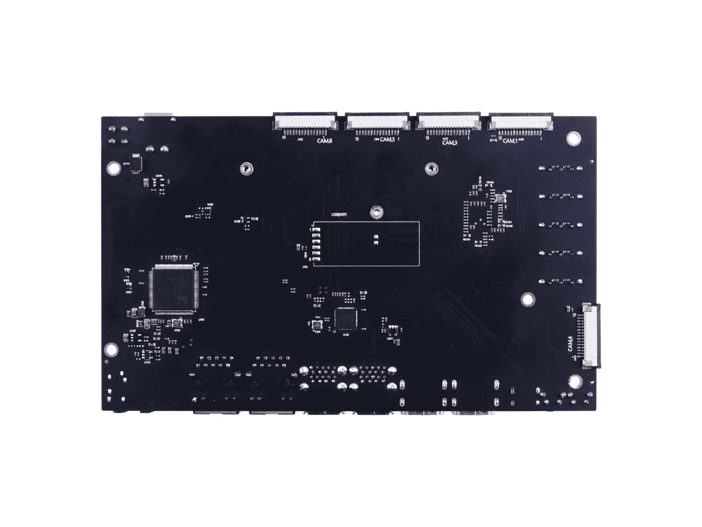 A205 Carrier Board for NVIDIA Jetson Nano/Xavier NX/TX2 NX, 2x GbE, 6x CSI, 5x SATA, 4x USB 3.0, Dual HDMI, 13–19V DC