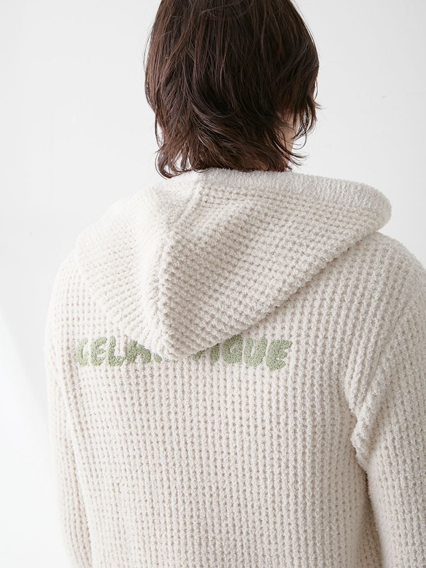 Mens Waffle Dinosaur Hoodie