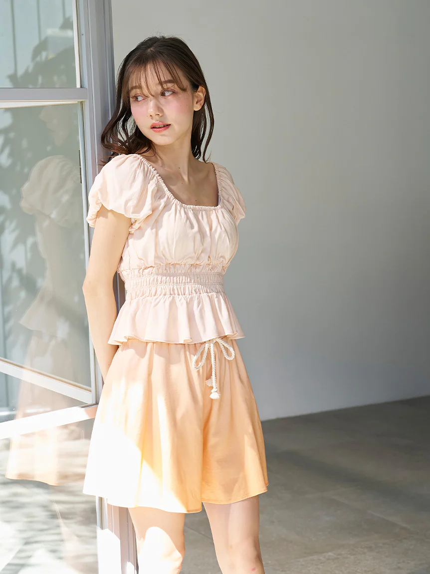 Shirring Gather Pullover