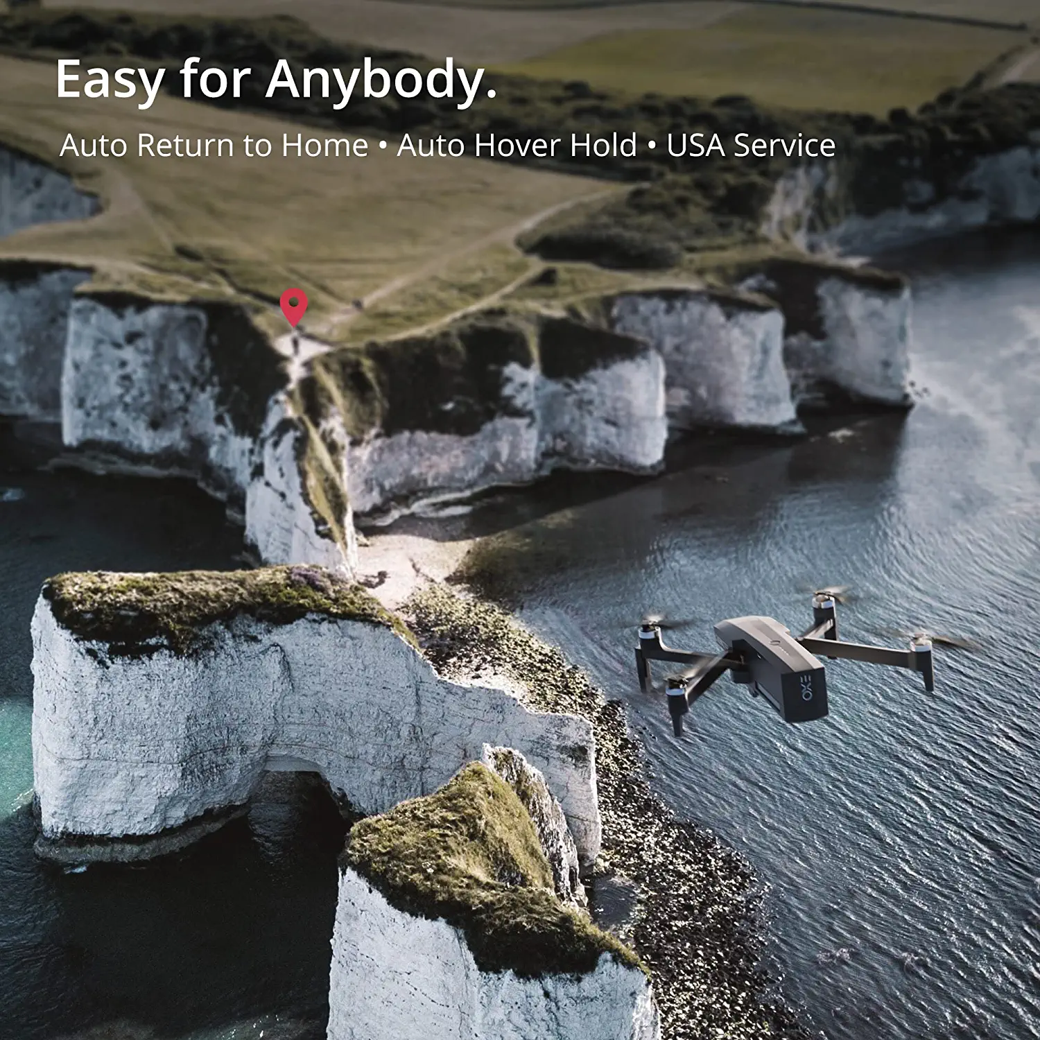 EXO CINEMASTER 2 - 4K HD UHD Camera Drone. 28 Minute Flight Time, 11MP Photo, 4K HD Professional 3 Axis Gimbal GPS Drone, Slow Motion, Auto Return Home Professional Camera Drone