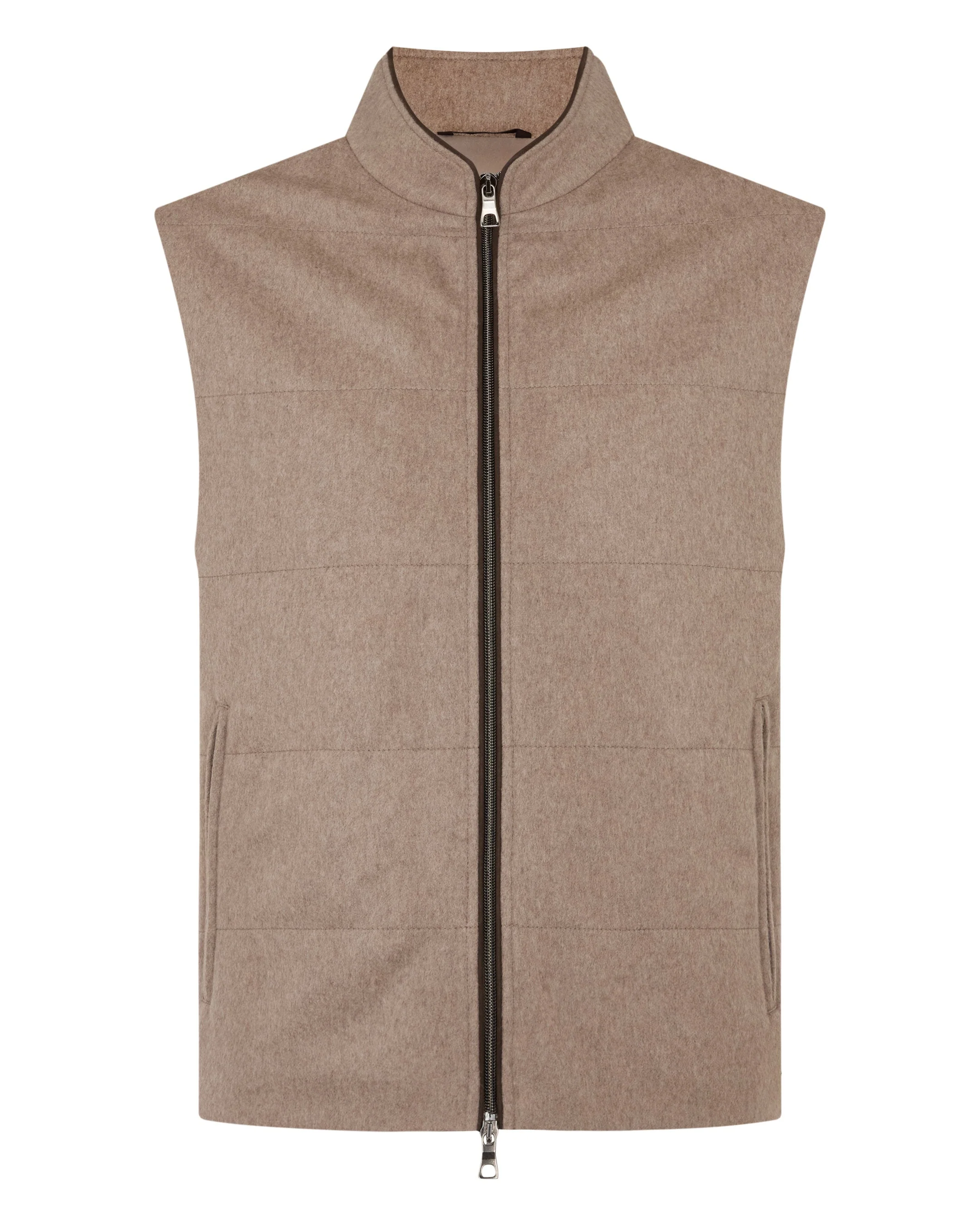 Men's Belgravia Cashmere Gilet Taupe Brown