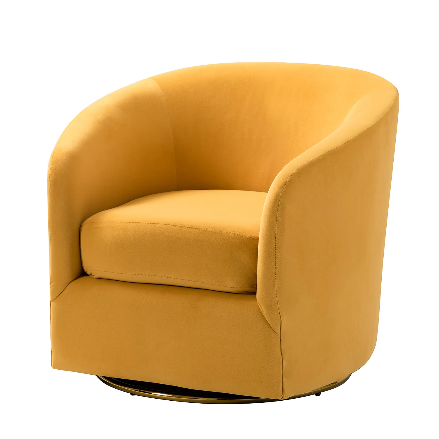 Amarante Swivel Chair in Mustard