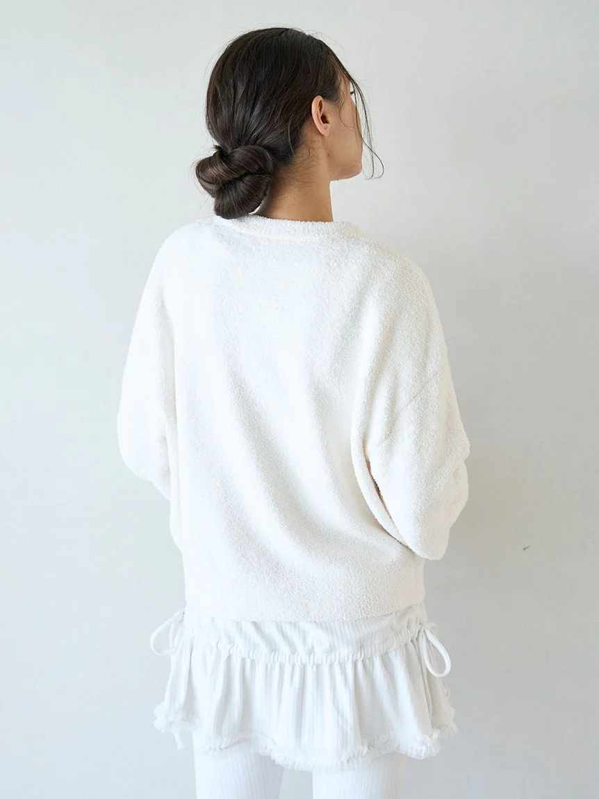 Ribbon Poodle Jacquard Pullover