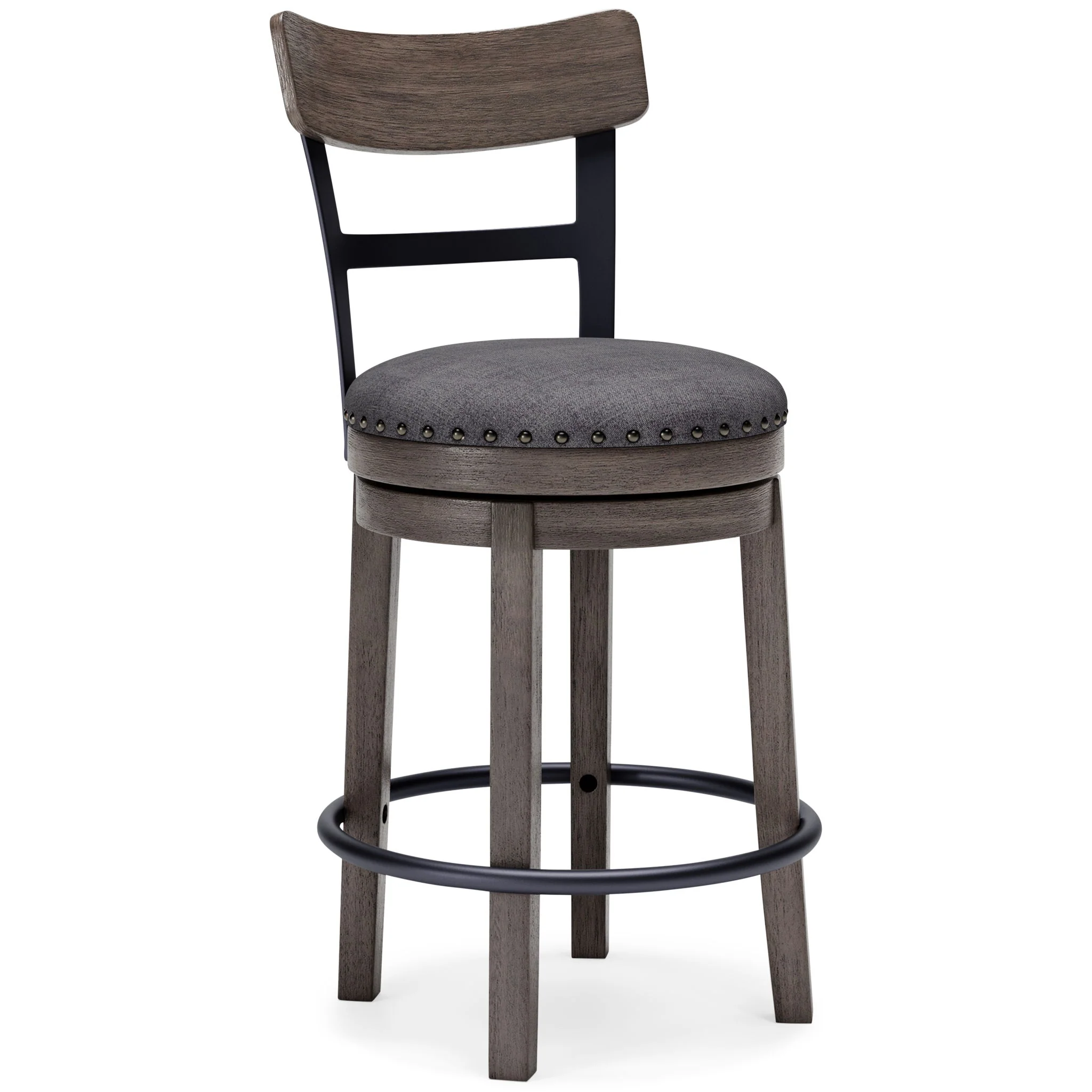 Caitbrook - UPH Swivel Barstool  - Gray